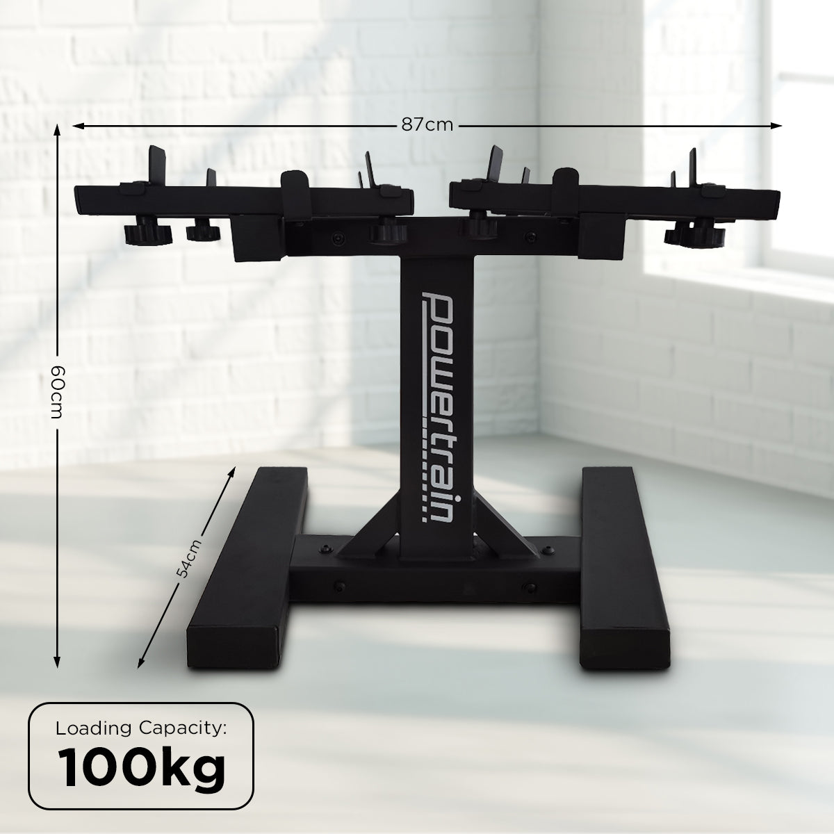 Ergonomic Heavy-Duty Dumbbell Stand, 100kg Capacity