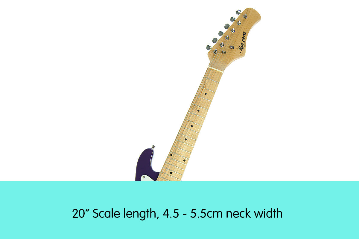Gloss Finish Purple 1/2 Size Kids Electric Guitar - Karrera