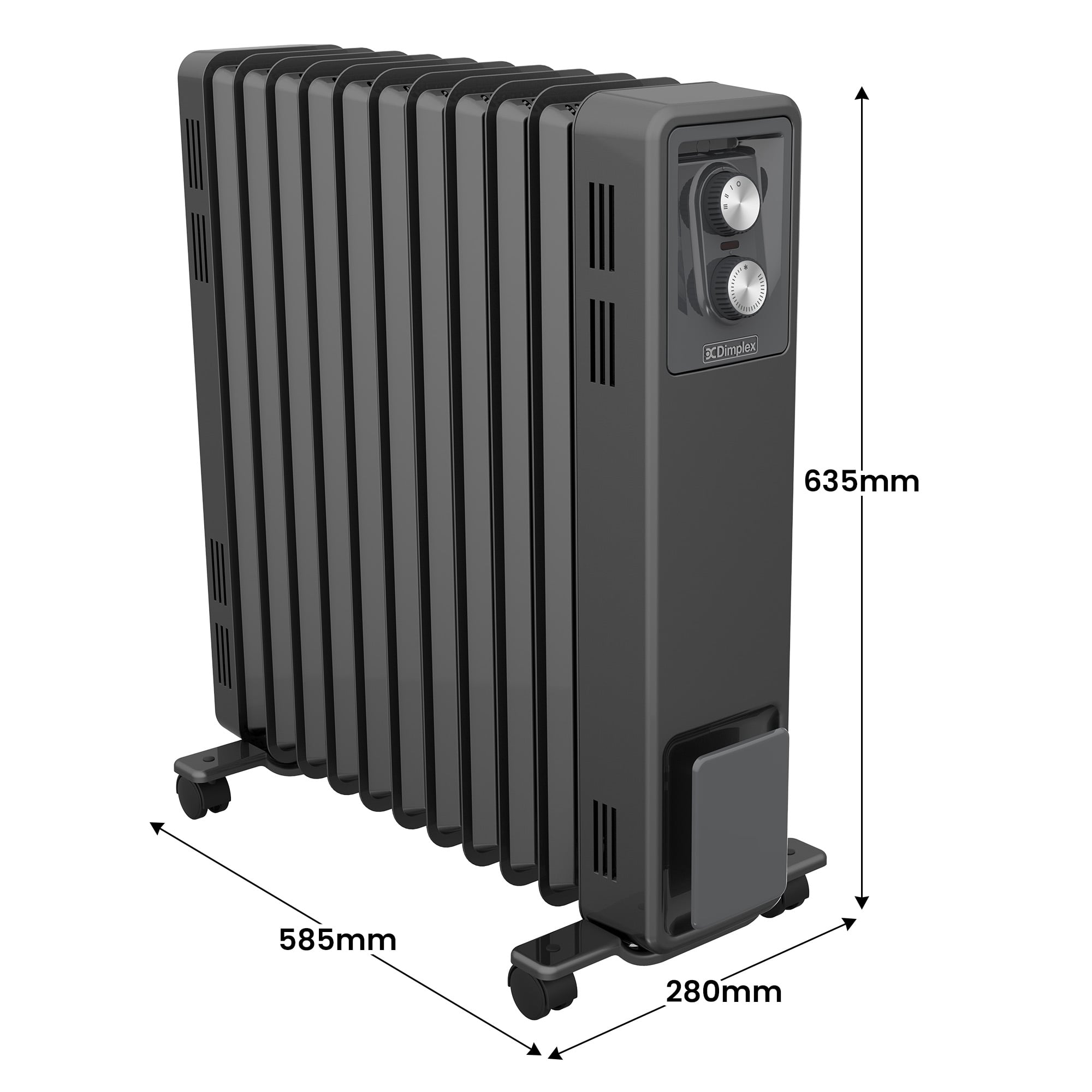 Dimplex Oil Free 2.4kW Column Heater w/ Thermostat in Black