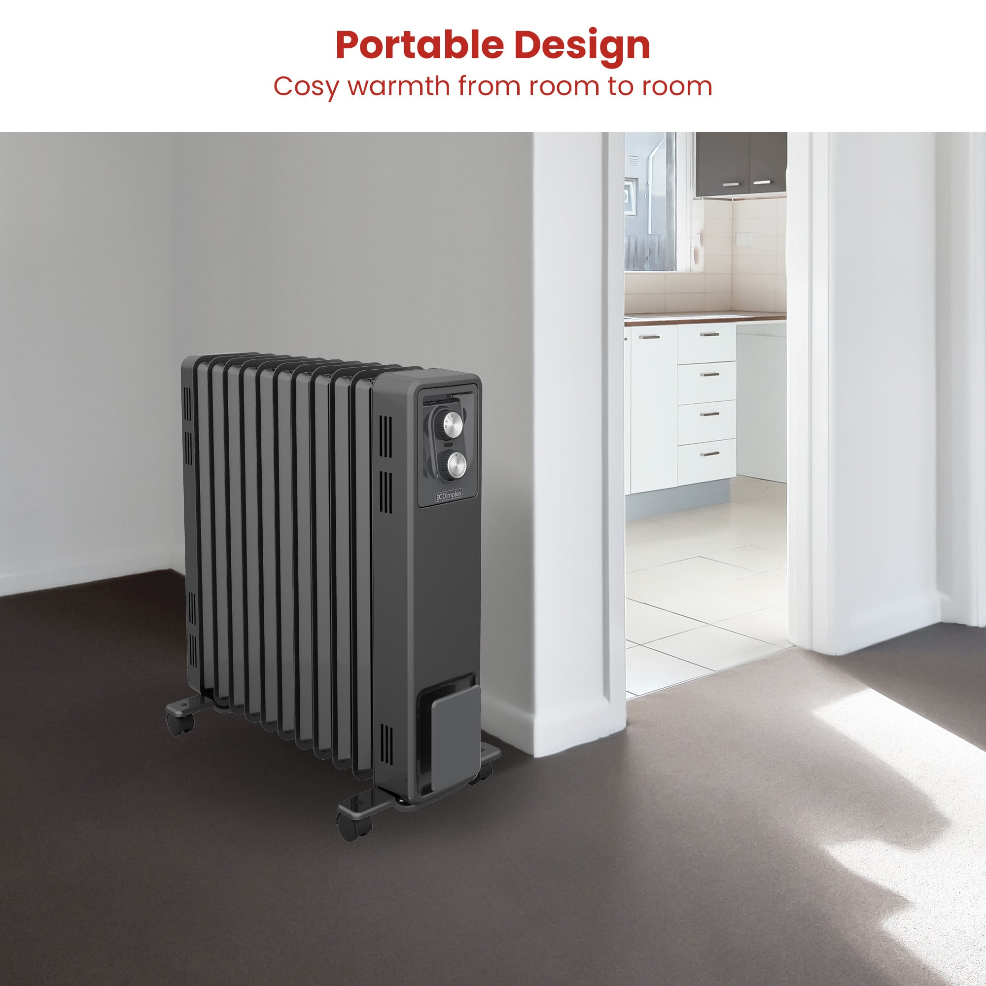 Dimplex Oil Free 2.4kW Column Heater w/ Thermostat in Black