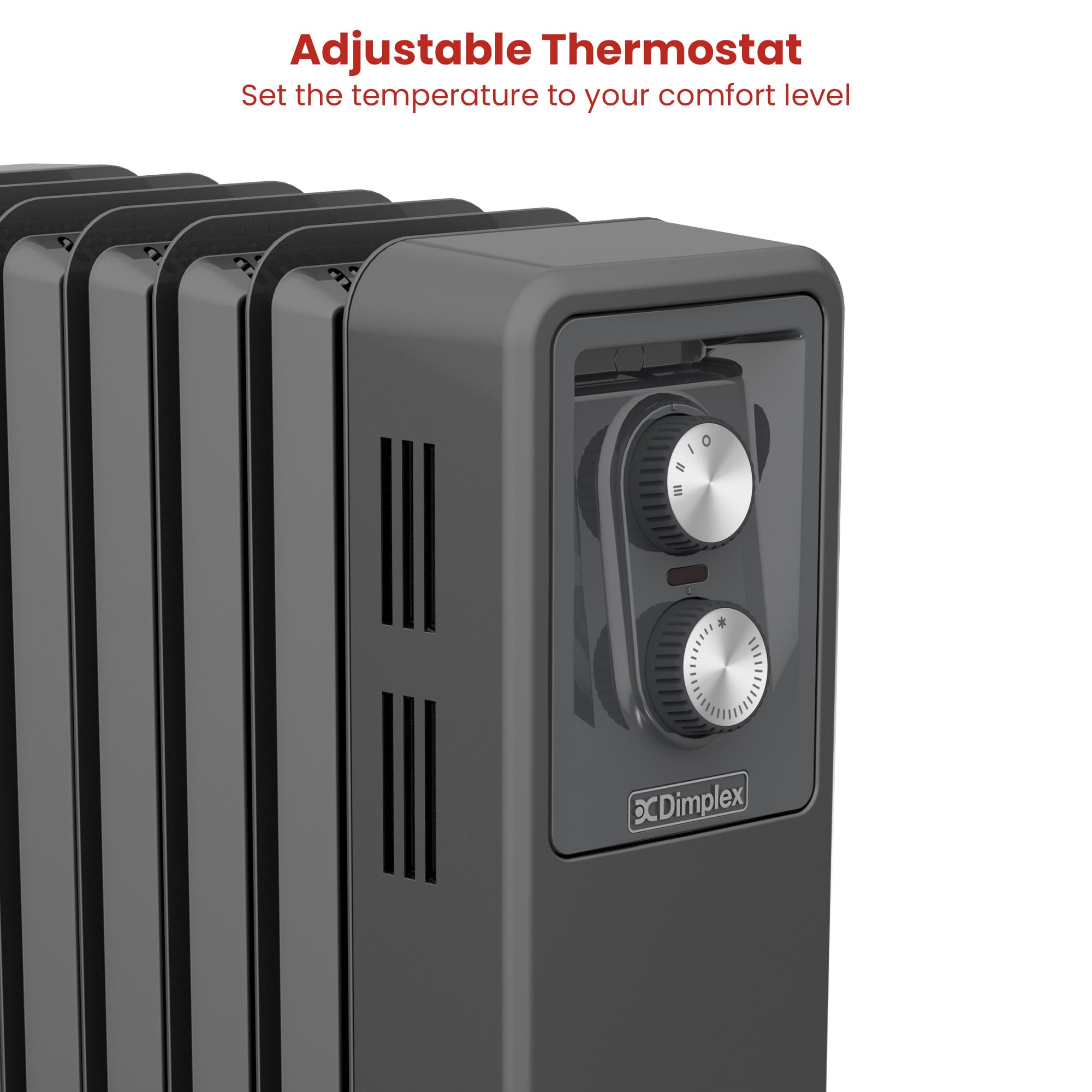 Dimplex Oil Free 2.4kW Column Heater w/ Thermostat in Black