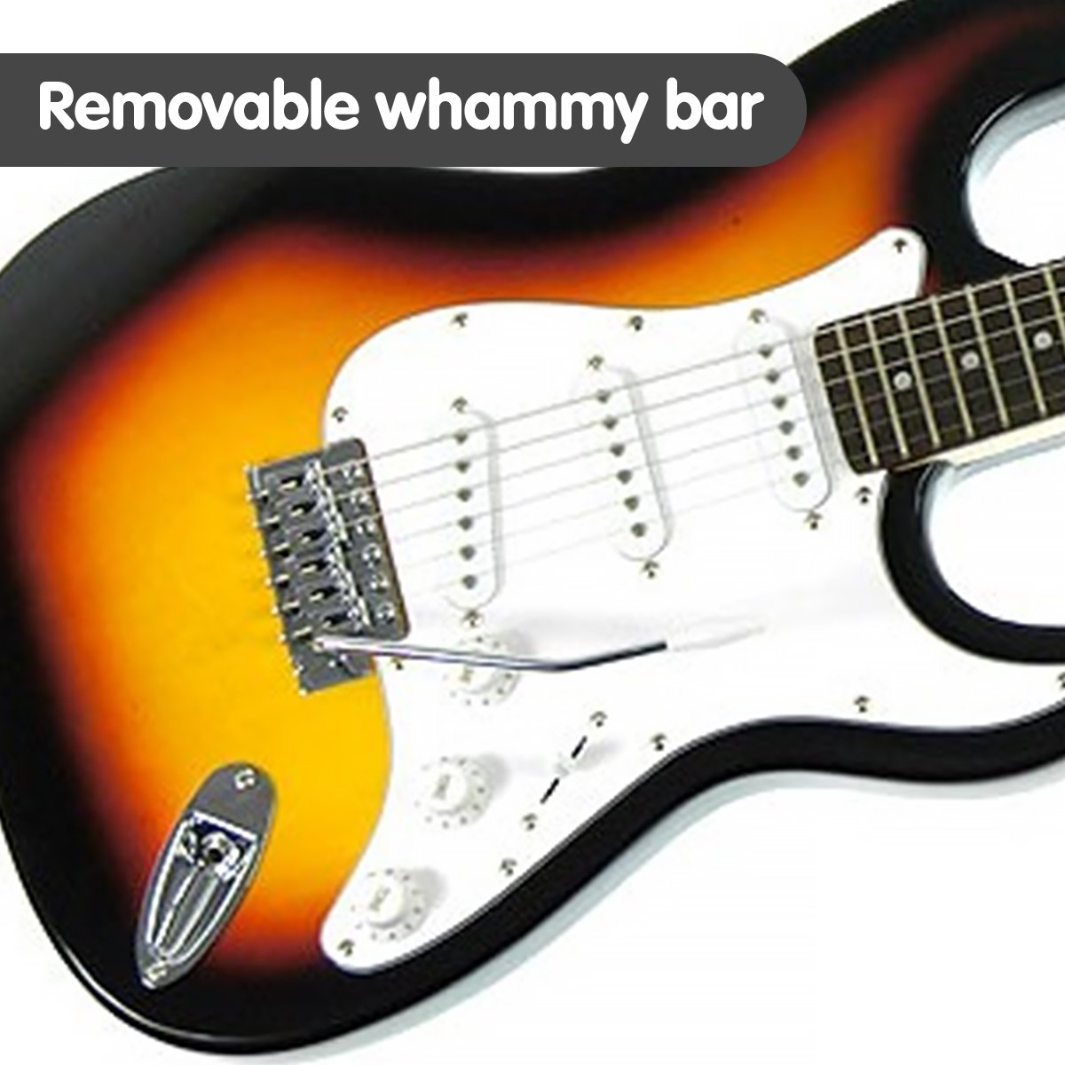 39in Gloss Finish Electric Guitar w/ Whammy Bar - Karrera