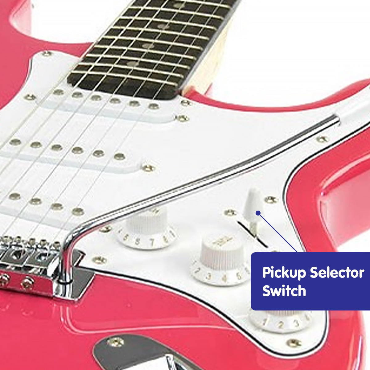 39in Gloss Finish Electric Guitar, Pickguard, Whammy - Karrera