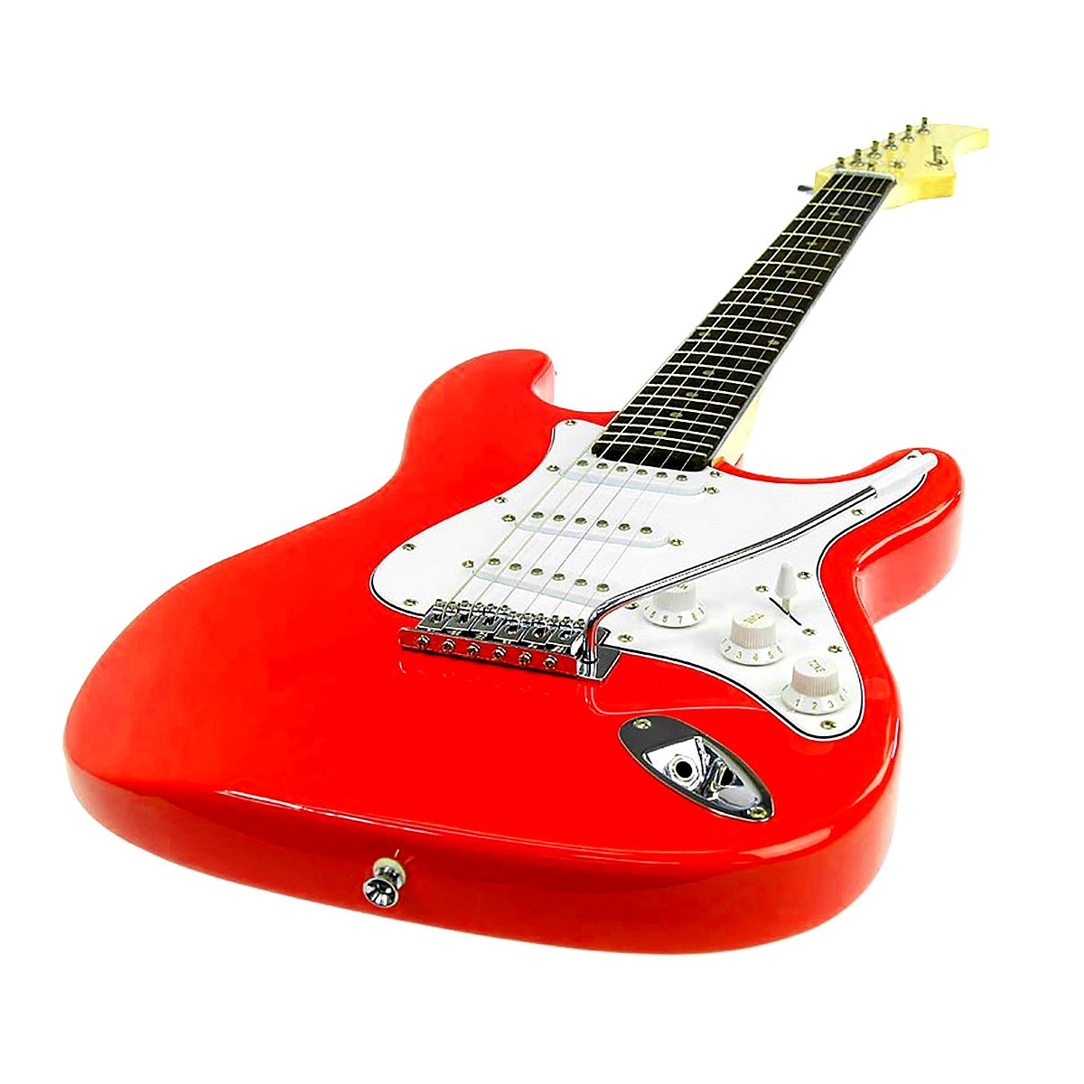 Adjustable 39in Electric Guitar, Gloss Finish - Karrera Red