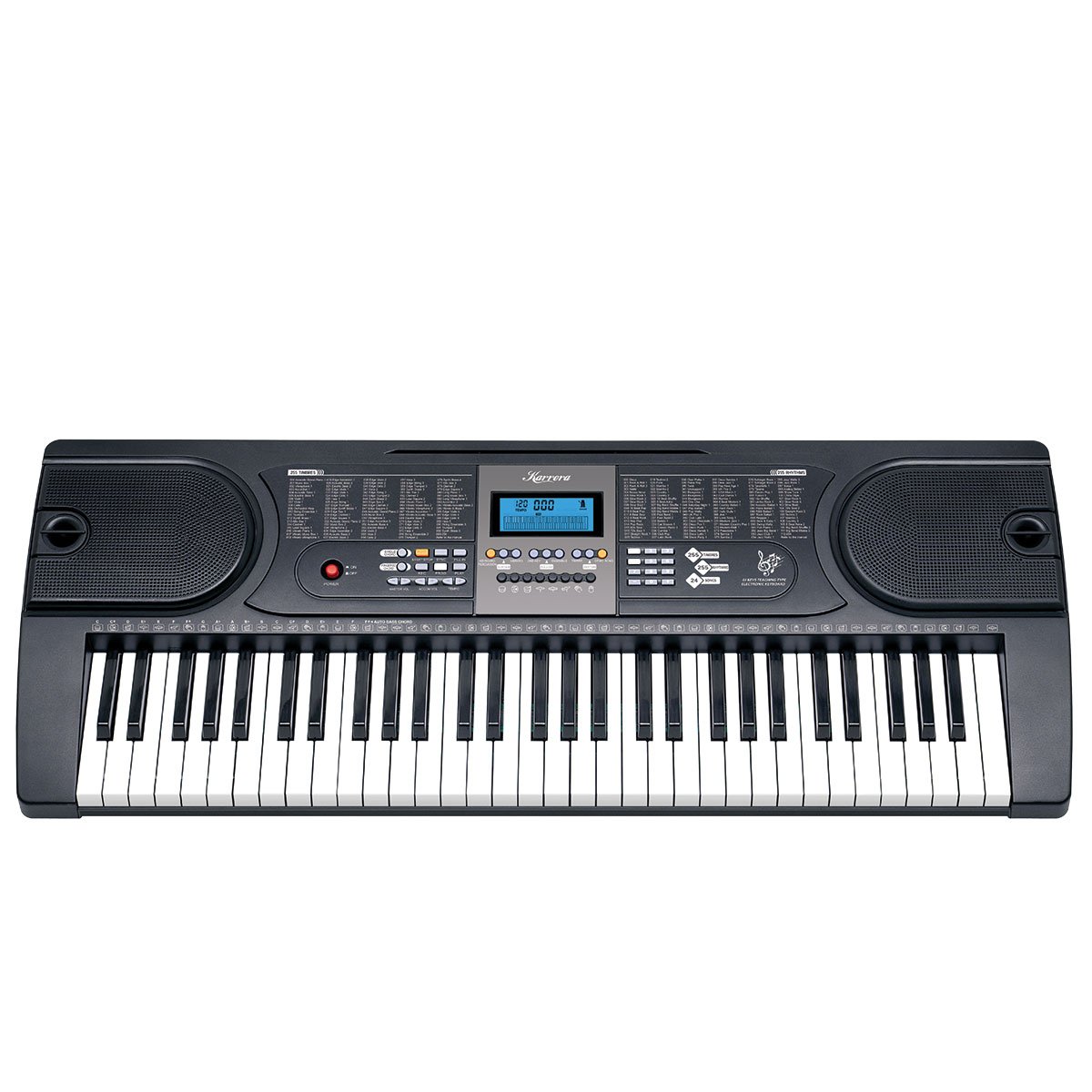 61-Key Electronic Keyboard Piano, 255 Rhythms, Stand, Black