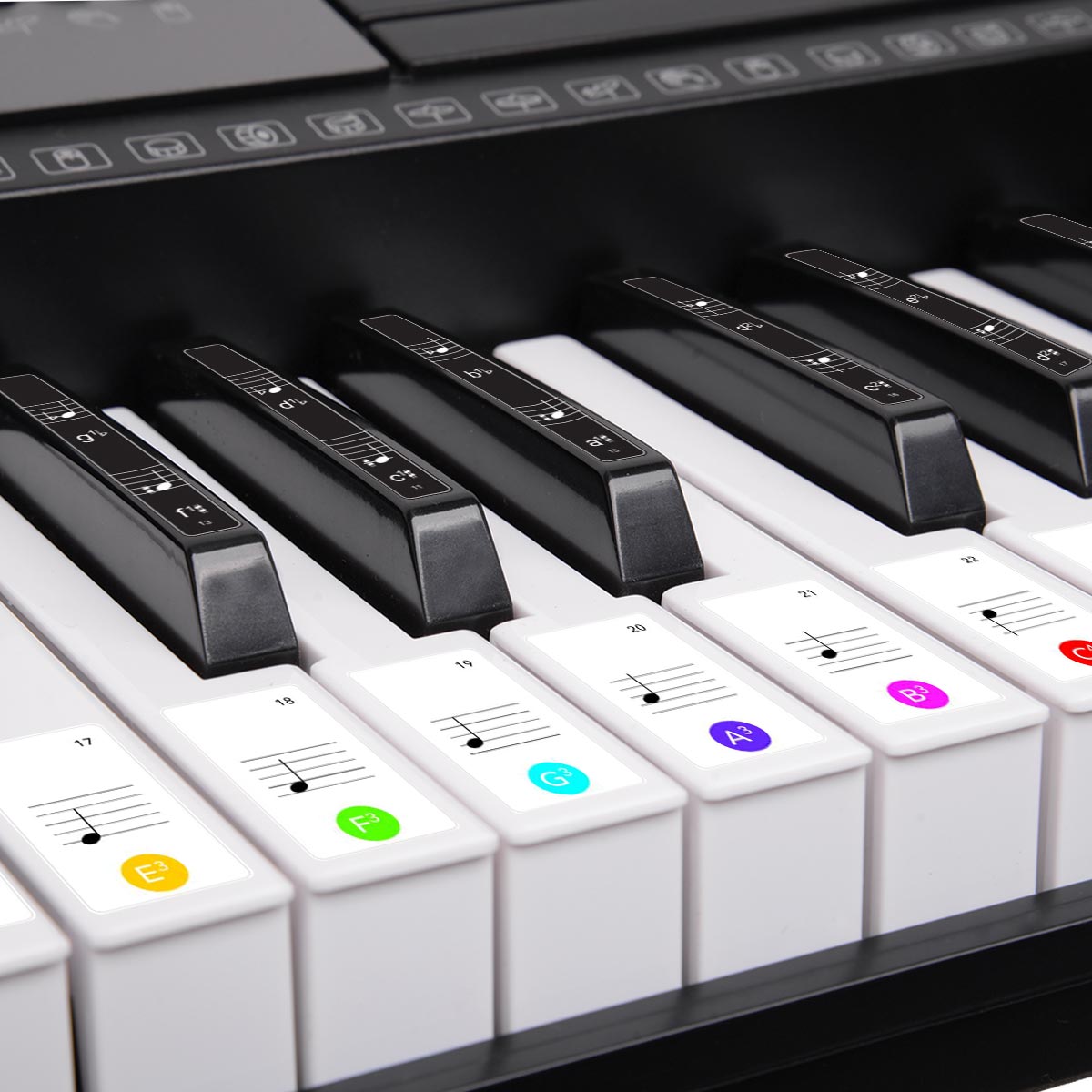 61-Key Electronic Keyboard Piano, 255 Rhythms, Stand, Black