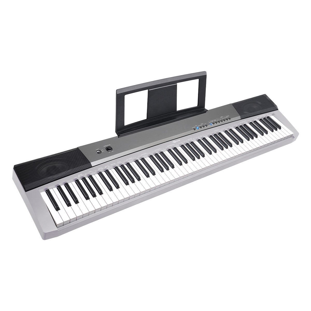 88-Key Electronic Keyboard w/ Stand, 140 Timbres, Silver