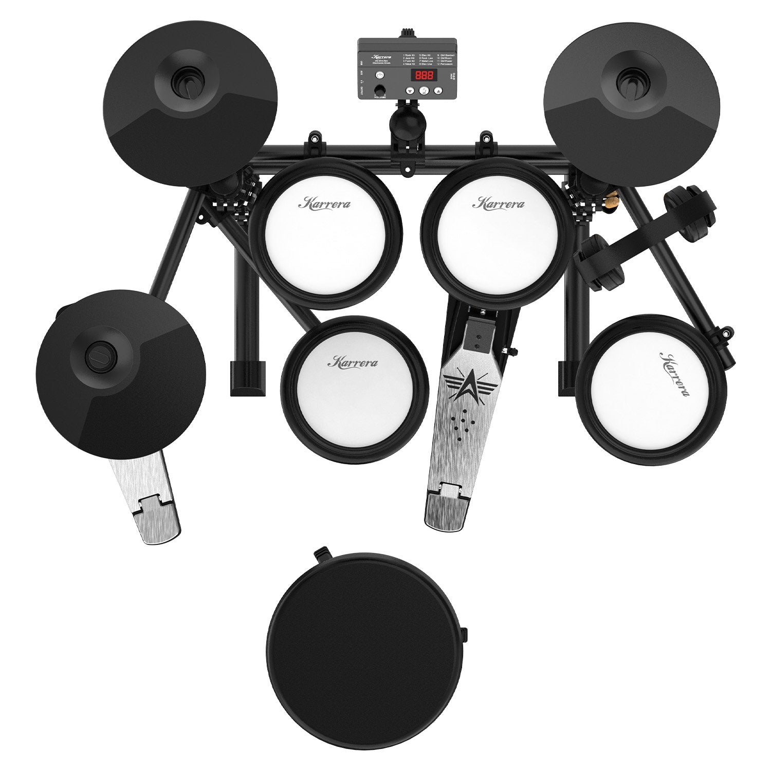 Mesh Pads, 12 Sound Modes, USB Electronic Drum Kit – Karrera