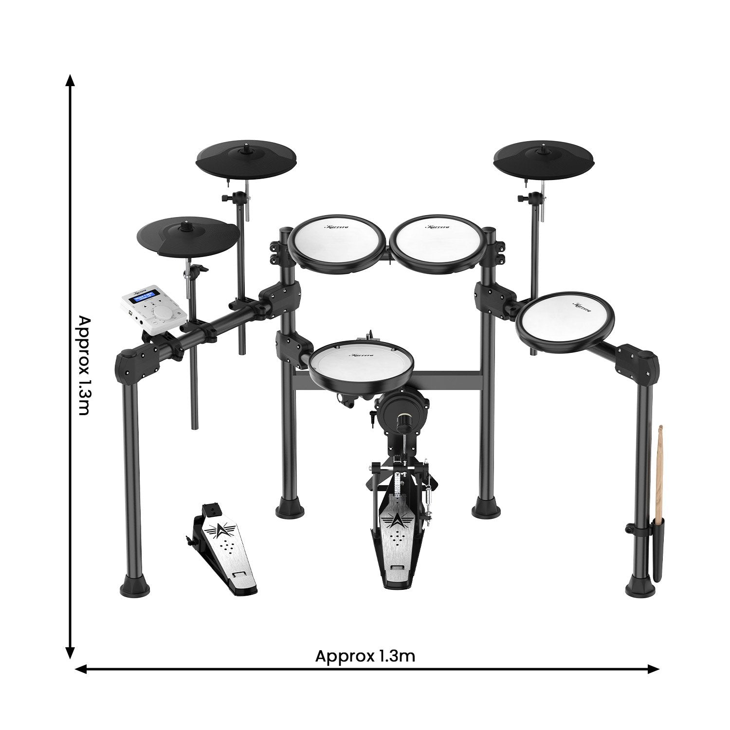 Quiet Mesh Drum Heads, 20 Kits, USB MIDI Electronic Drum Set