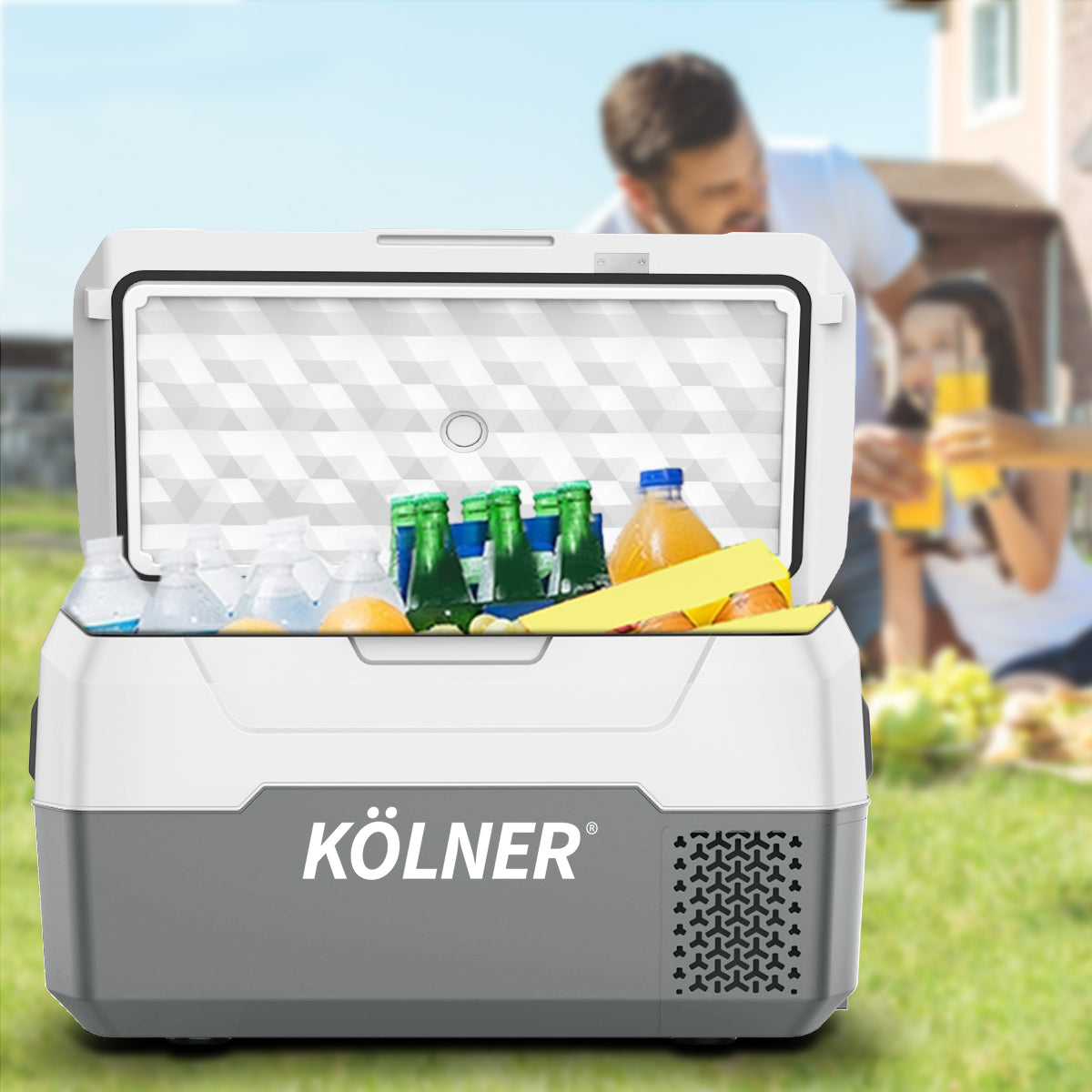 20L Portable Fridge Freezer, -20C to +10C, 12/24/240V, Kolner