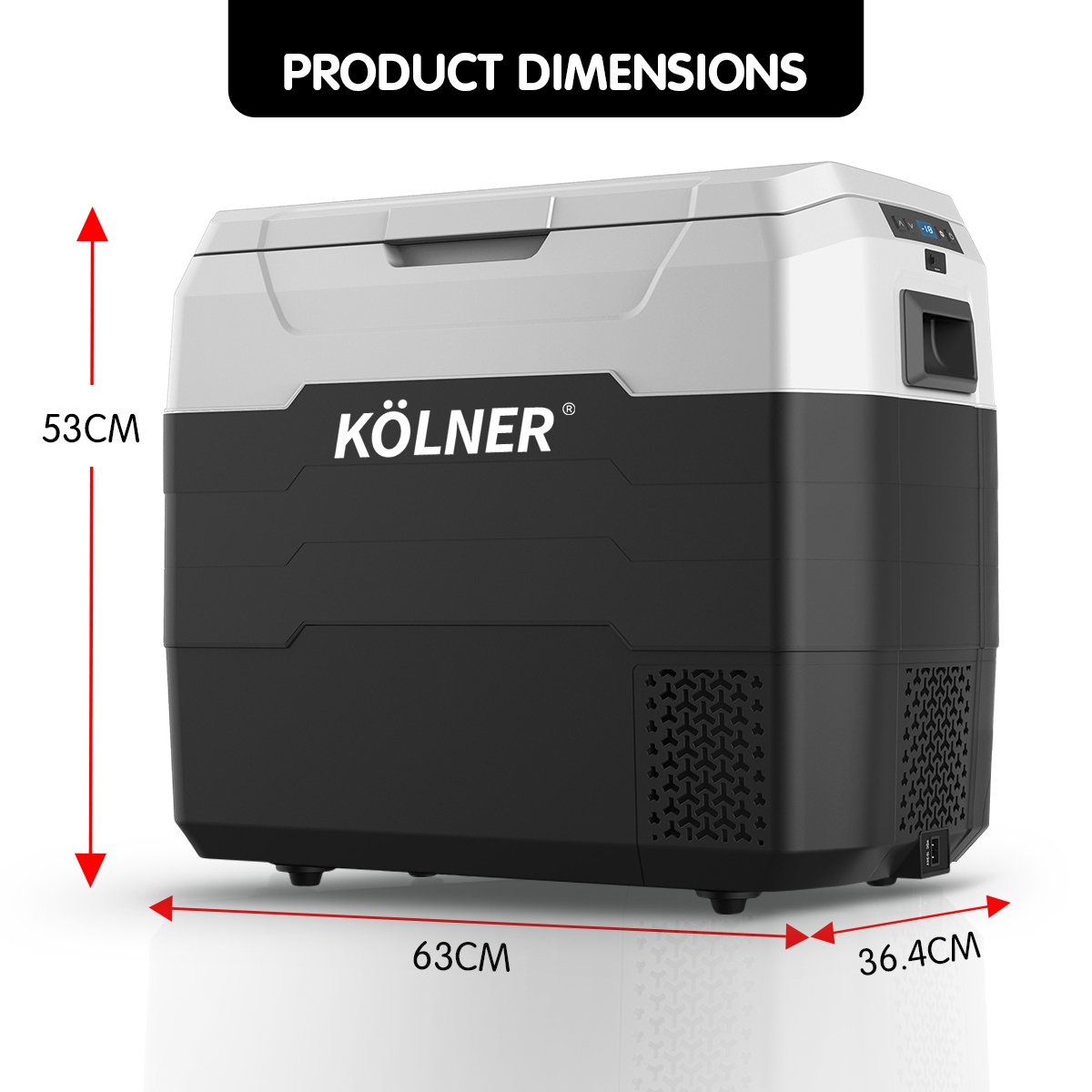 50L Fridge Freezer Cooler, LCD Control, Portable, Kolner