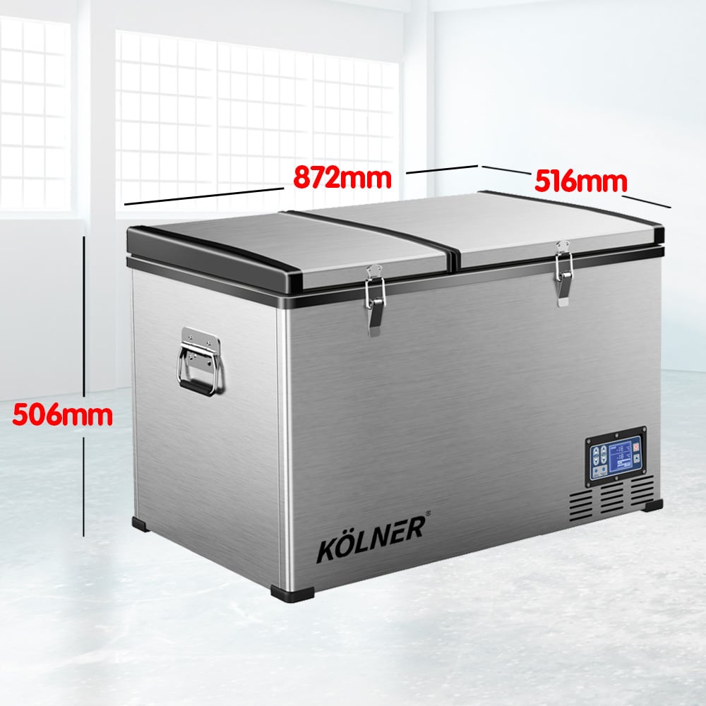 80L Dual-Zone Portable Fridge Freezer, LCD Control, Kolner