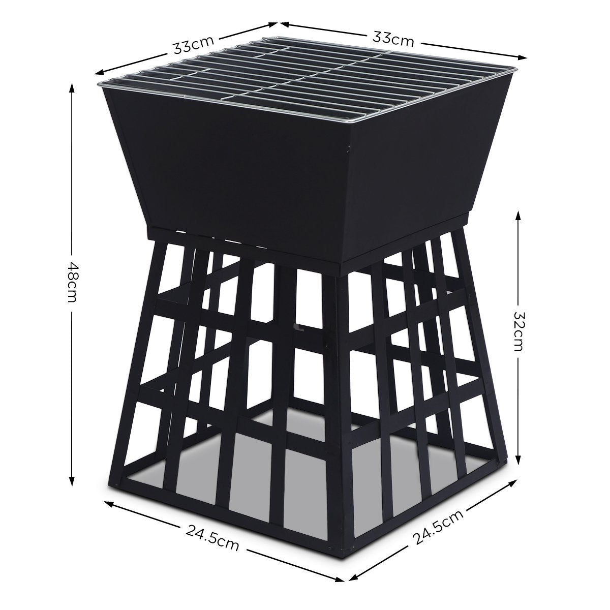 2-in-1 Fire Pit & BBQ with Reversible Stand - Wallaroo