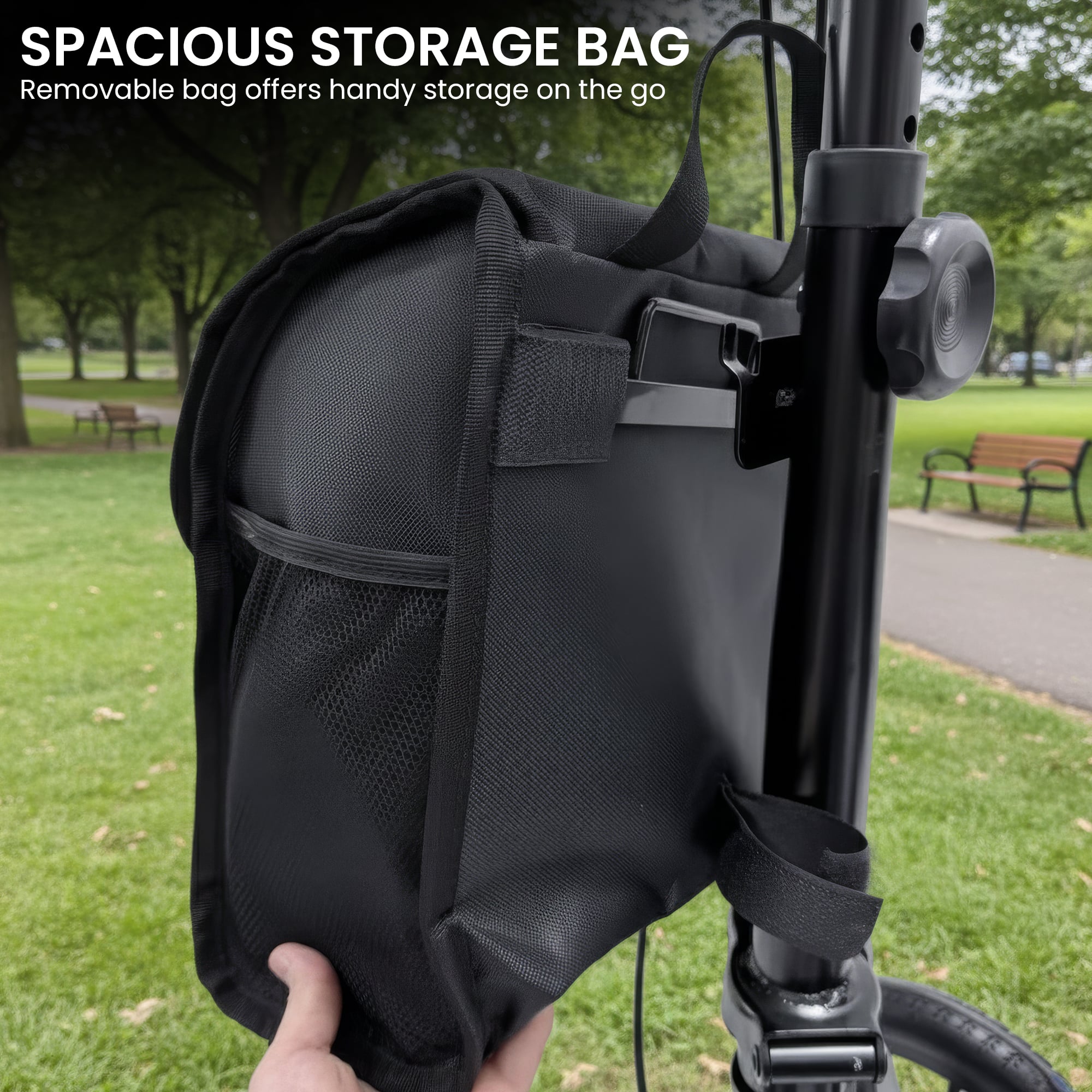 Orthonica Knee Walker with Adjustable Pad and Dual Brakes