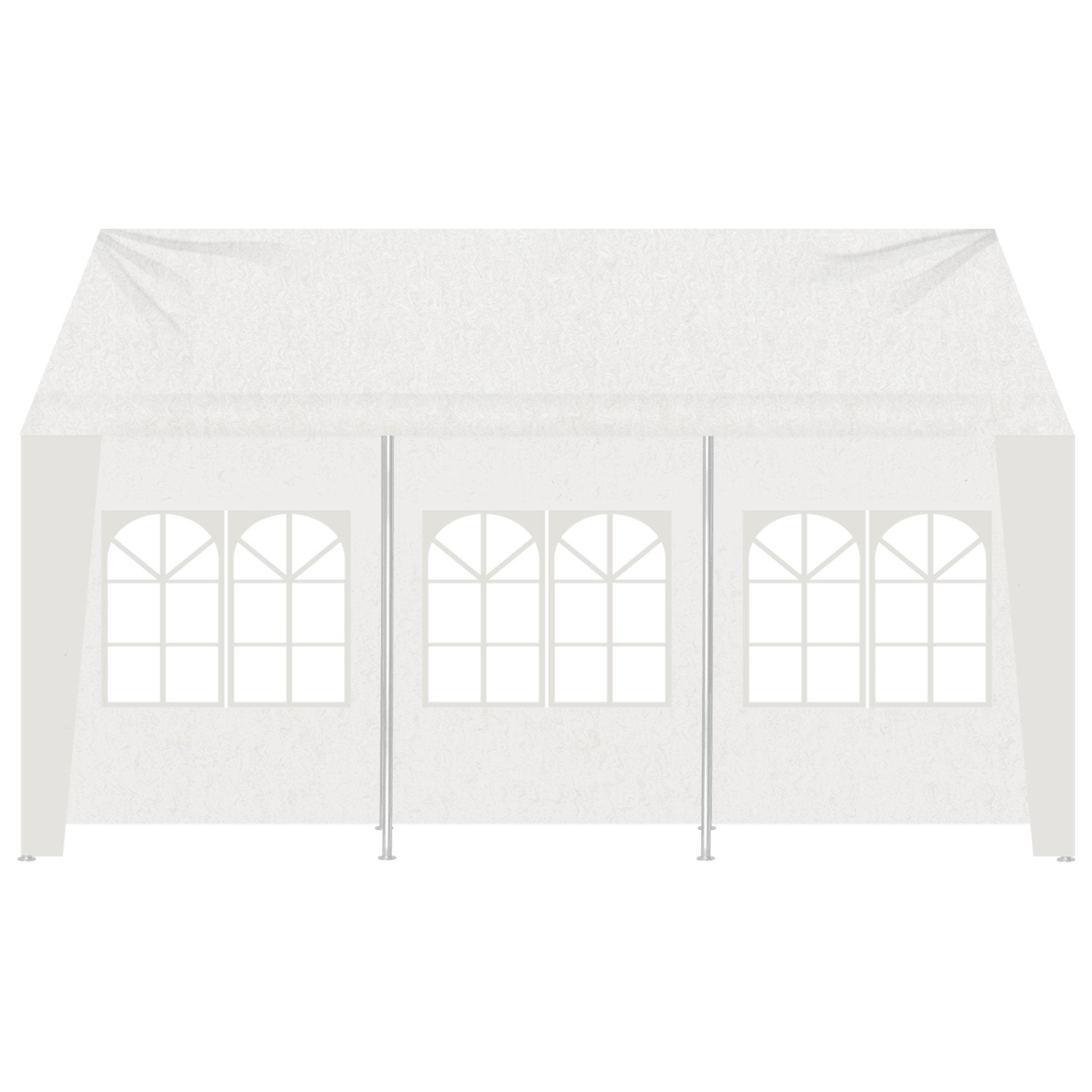 6x6m Water-Resistant Outdoor Event Marquee Gazebo