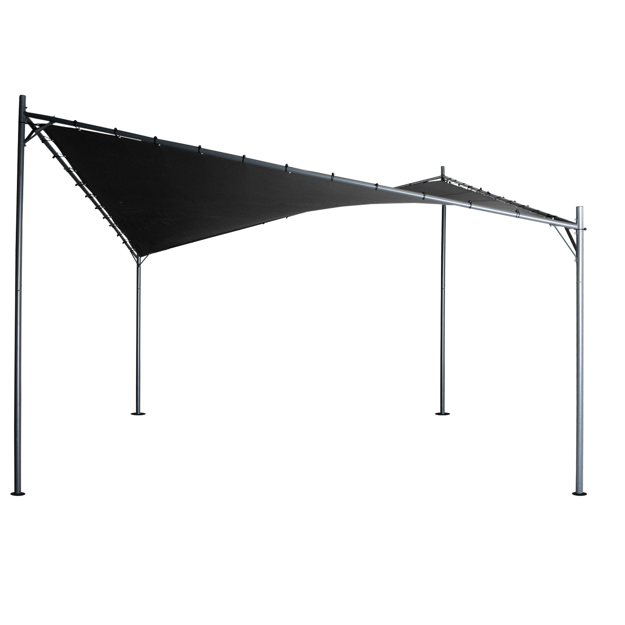 Butterfly Design 3x3m Steel Gazebo, UPF 50+, Charcoal