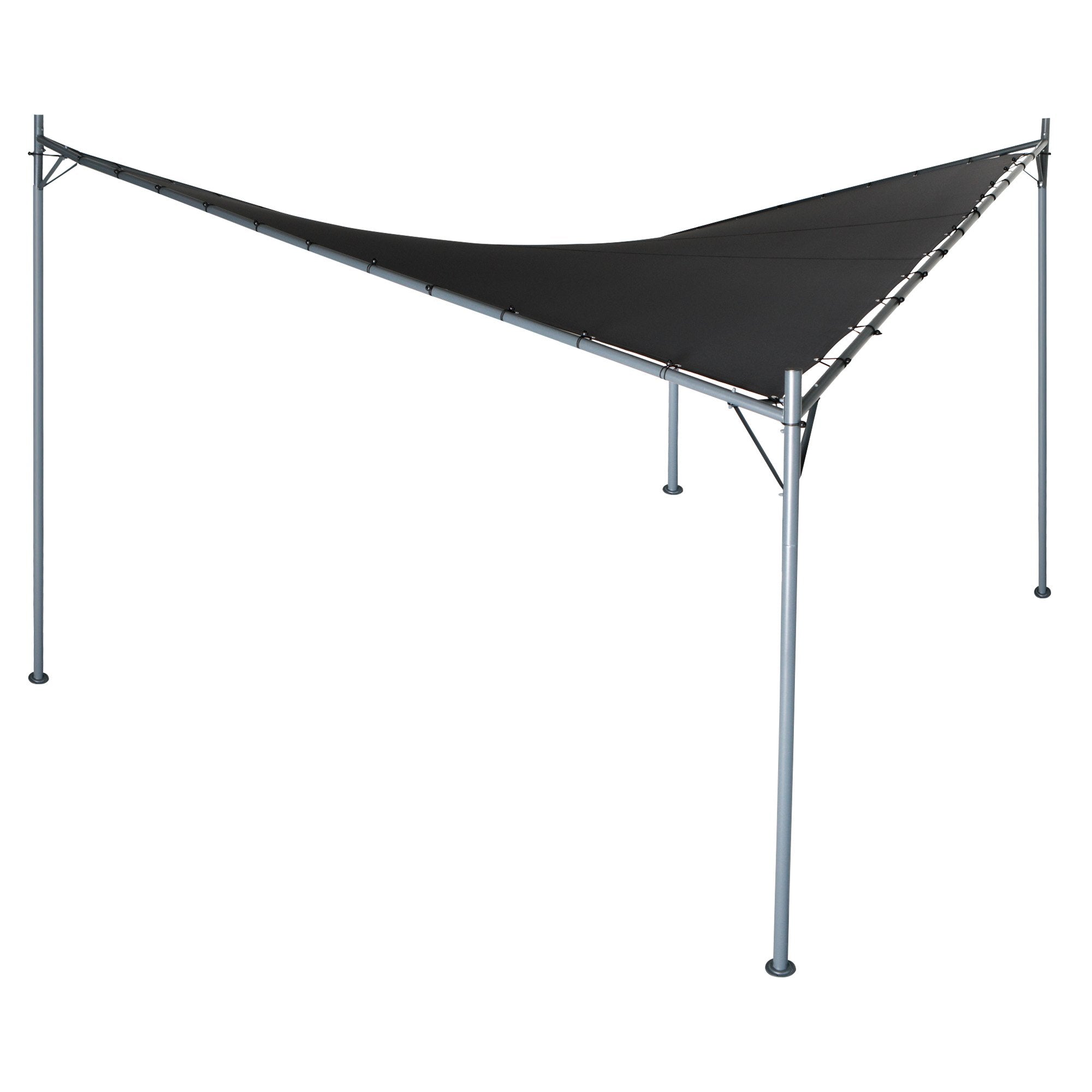 Butterfly Design 3x3m Steel Gazebo, UPF 50+, Charcoal