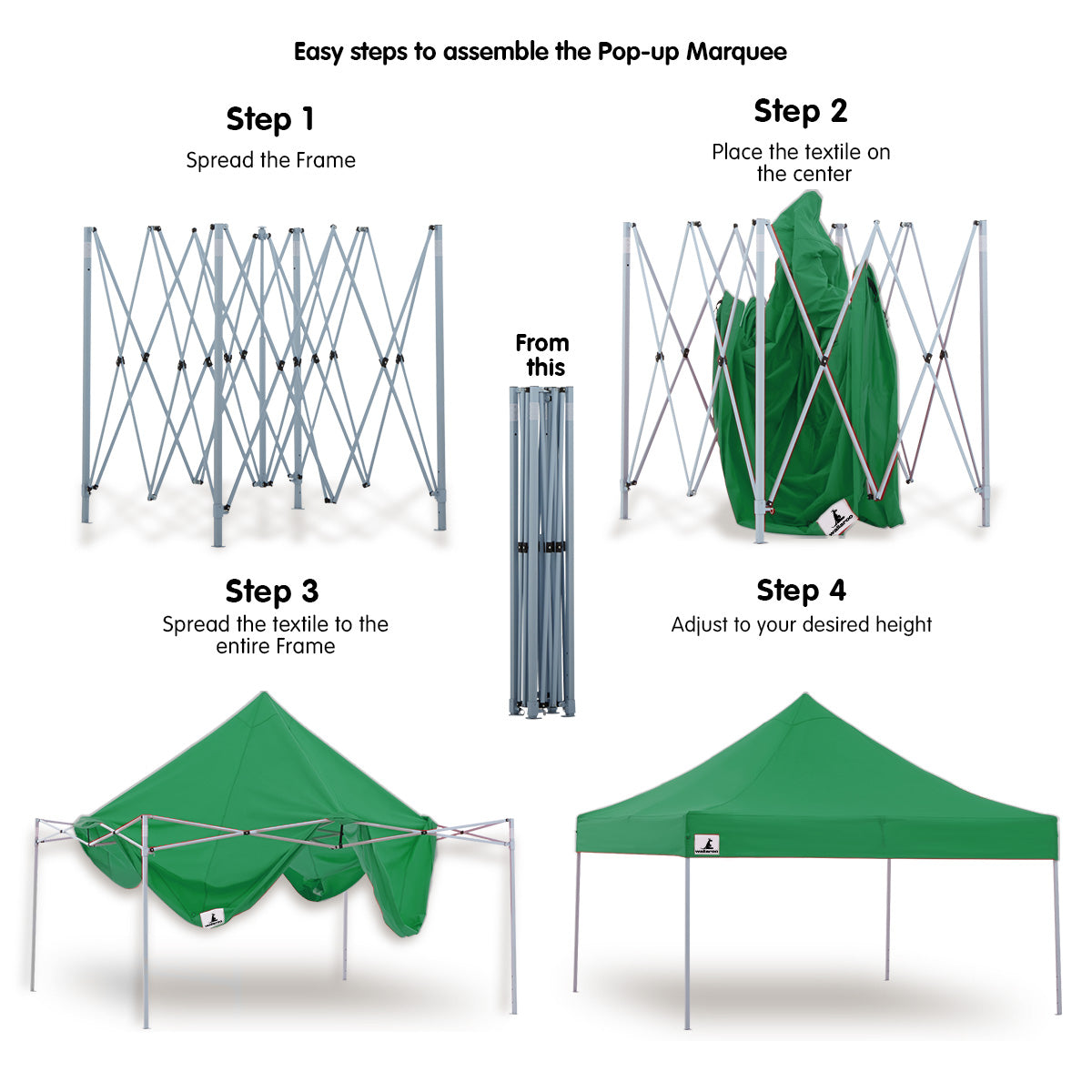 Easy Set-Up 3x3m Gazebo Tent with Steel Frame - Wallaroo