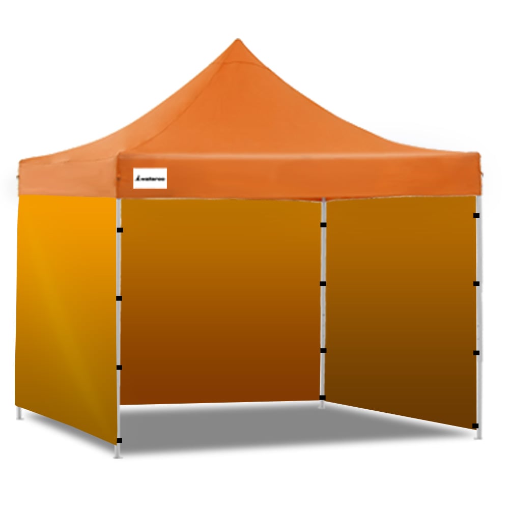 Powder Coated Steel Pop-Up Gazebo Tent 3x3m - Orange - Wallaroo