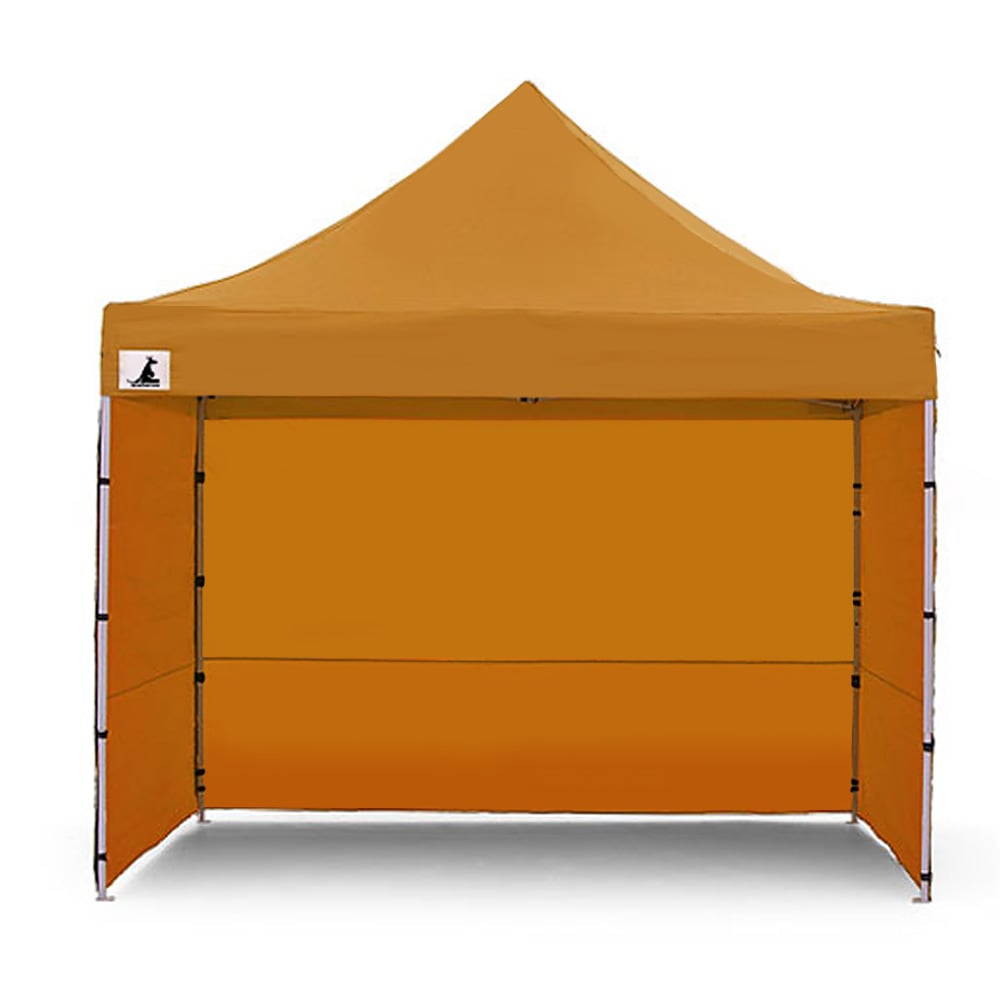 Powder Coated Steel Pop-Up Gazebo Tent 3x3m - Orange - Wallaroo