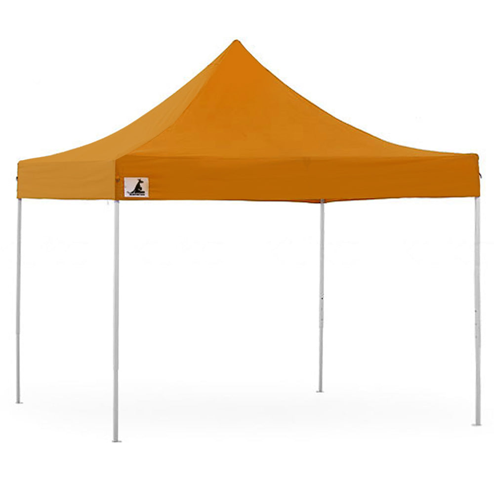 Powder Coated Steel Pop-Up Gazebo Tent 3x3m - Orange - Wallaroo