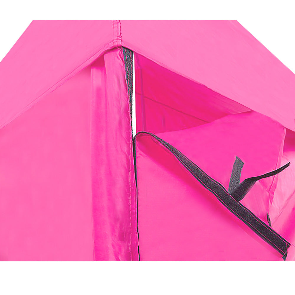 Heavy Duty 3x3 Pop-Up Gazebo Tent, Water-Resistant, Pink - Wallaroo