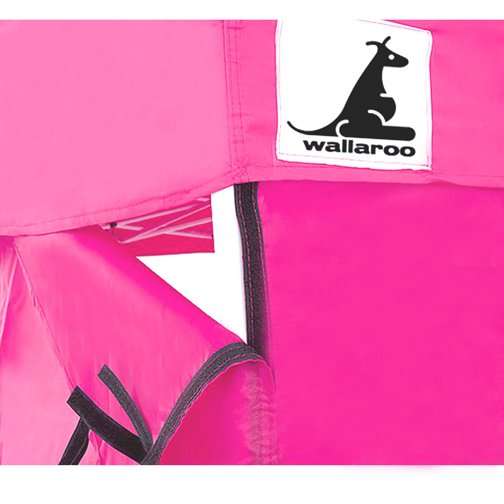 Heavy Duty 3x3 Pop-Up Gazebo Tent, Water-Resistant, Pink - Wallaroo