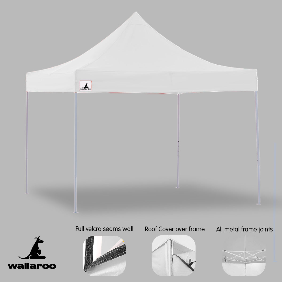 Quick Set-up 3x3 Pop-Up Gazebo Tent w/ Steel Frame - Wallaroo