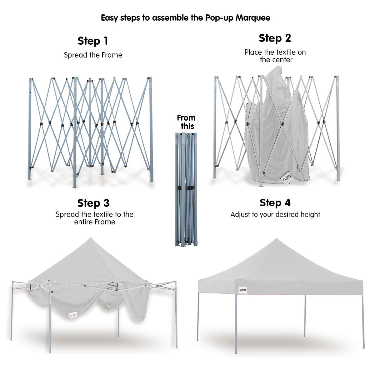 Quick Set-up 3x3 Pop-Up Gazebo Tent w/ Steel Frame - Wallaroo