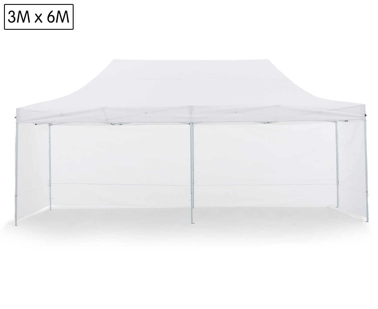 Pop-Up 3x6m Gazebo Tent, Steel Frame, 5 Walls, Wallaroo