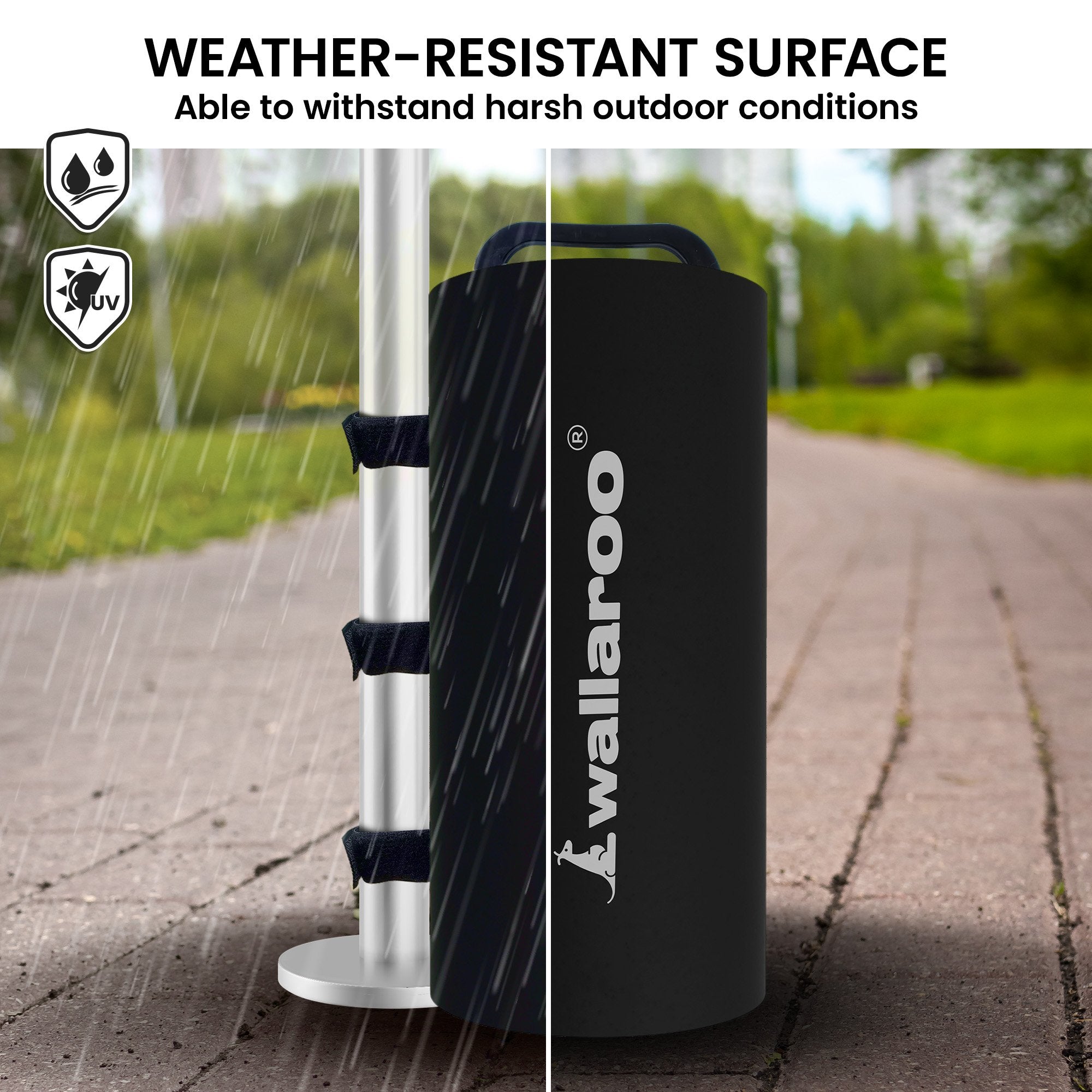 Wallaroo 10L Gazebo Anchor Weight Bags 4 Pack Black Eco-friendly