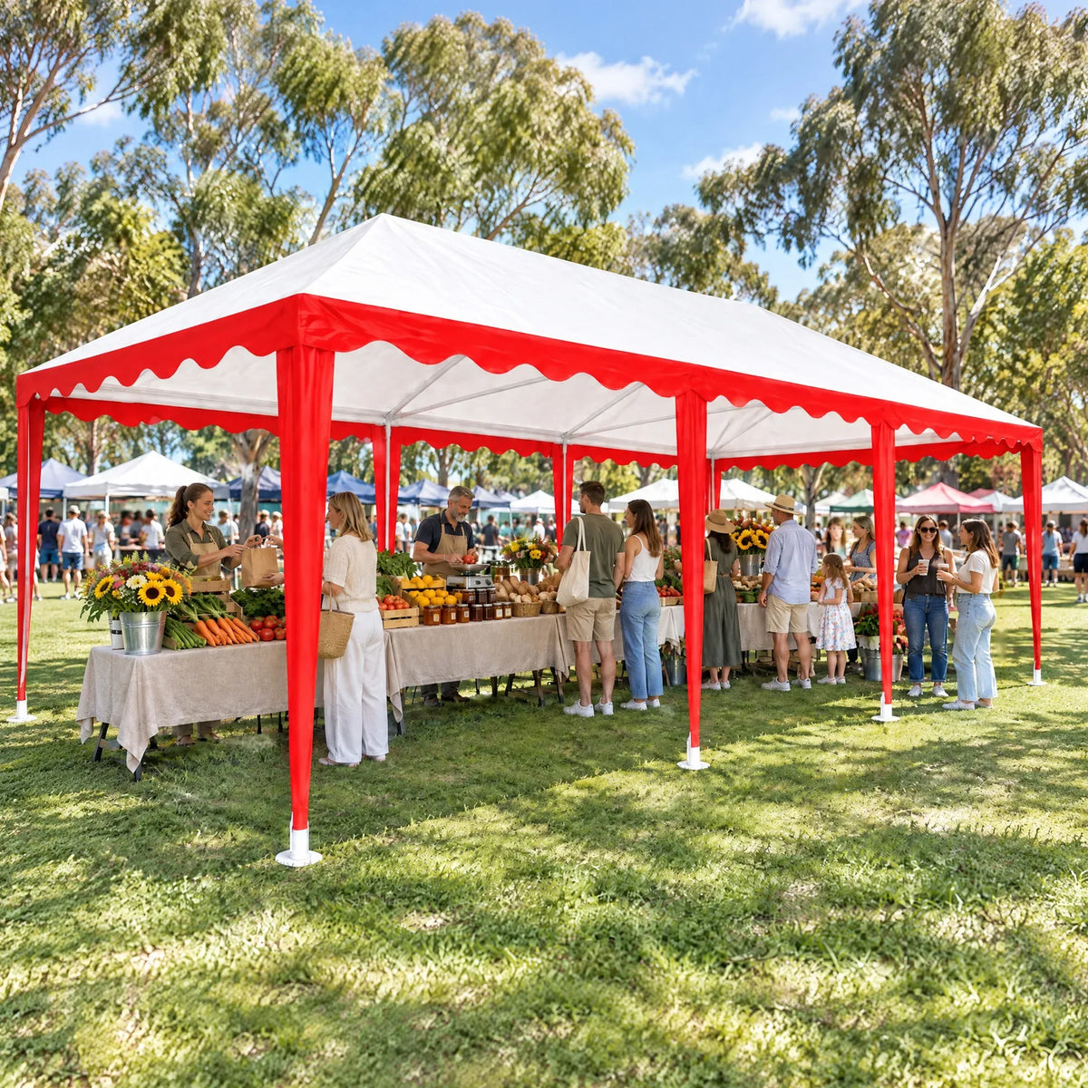 Wallaroo 4x8 Outdoor Event Wedding Marquee Tent Red