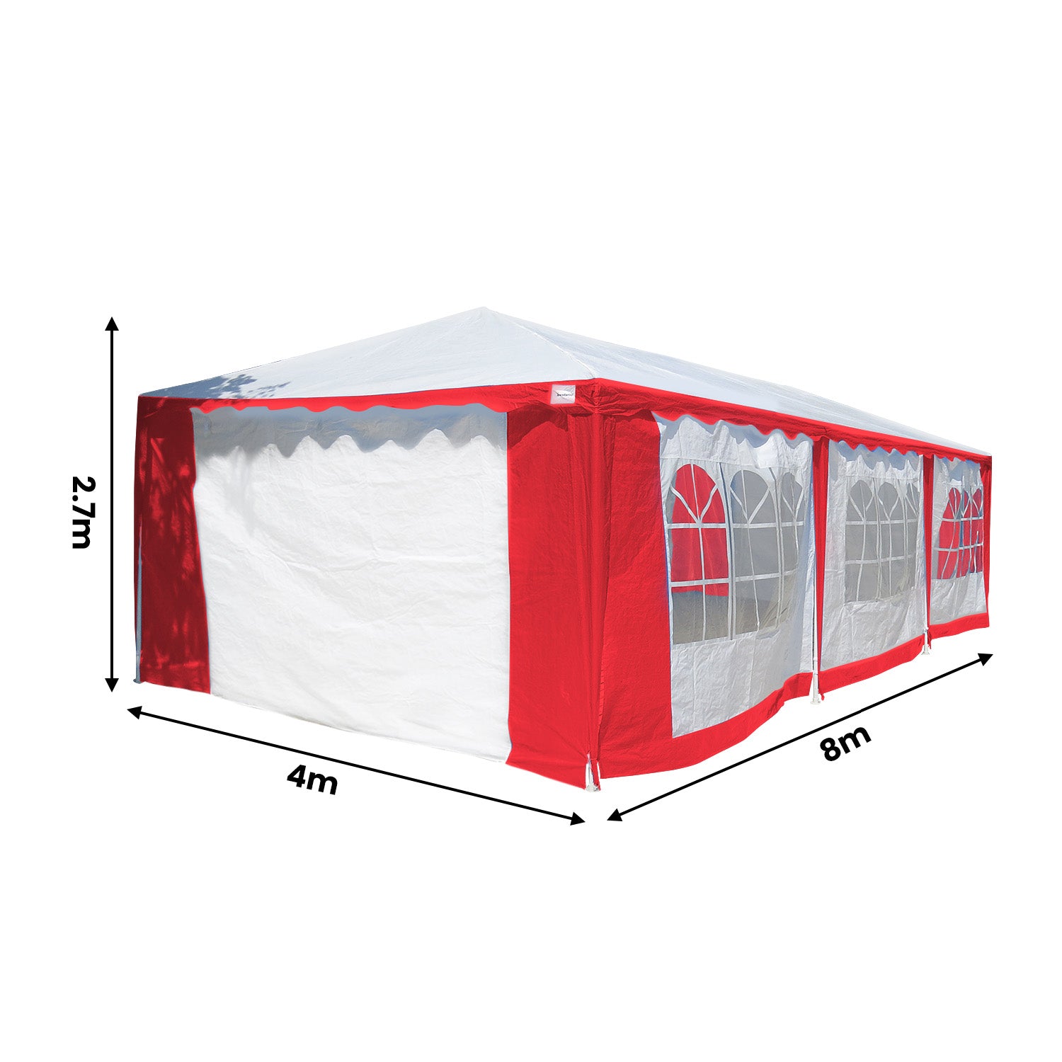 UV Resistant 4x8m Event Marquee Tent, Red - Wallaroo