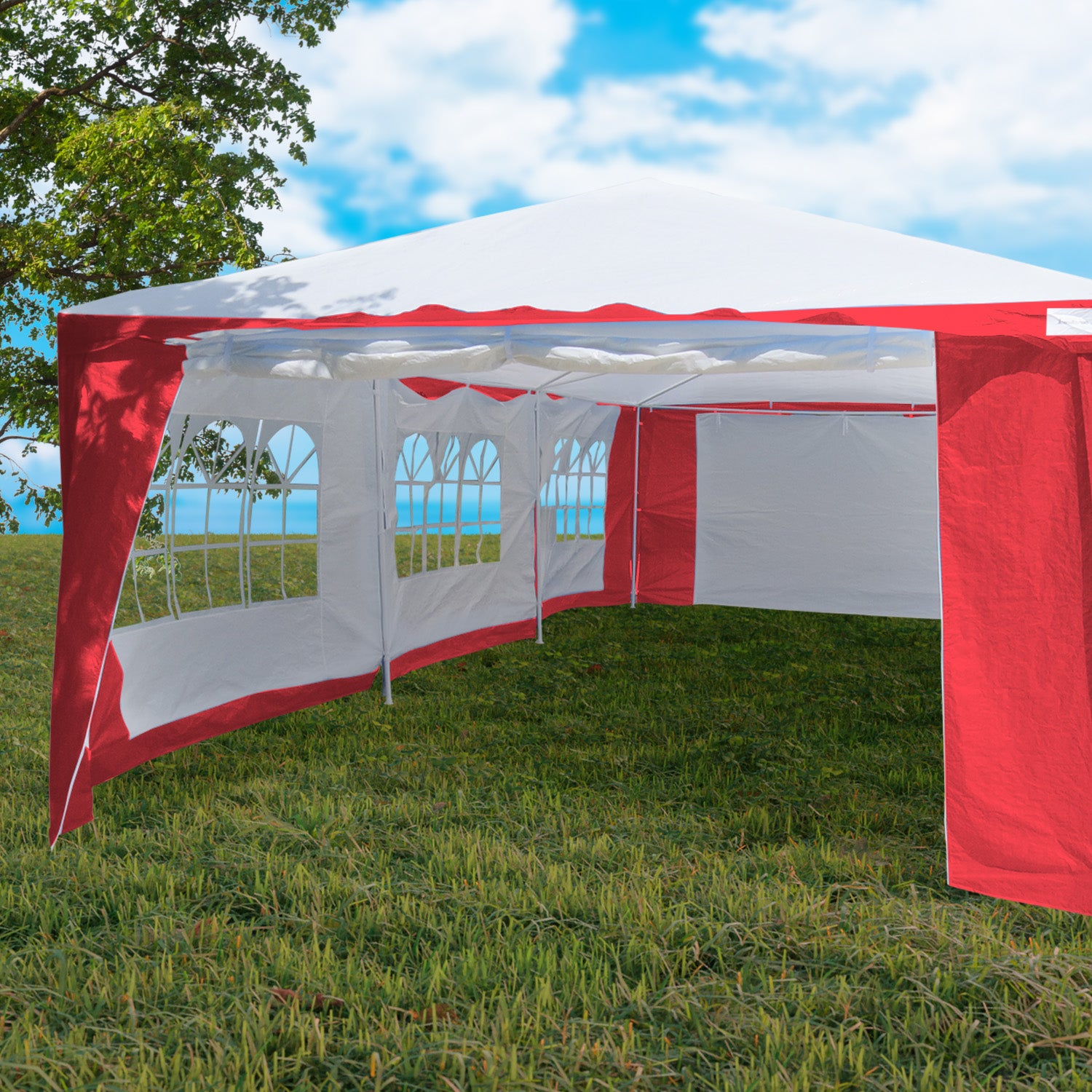 UV Resistant 4x8m Event Marquee Tent, Red - Wallaroo