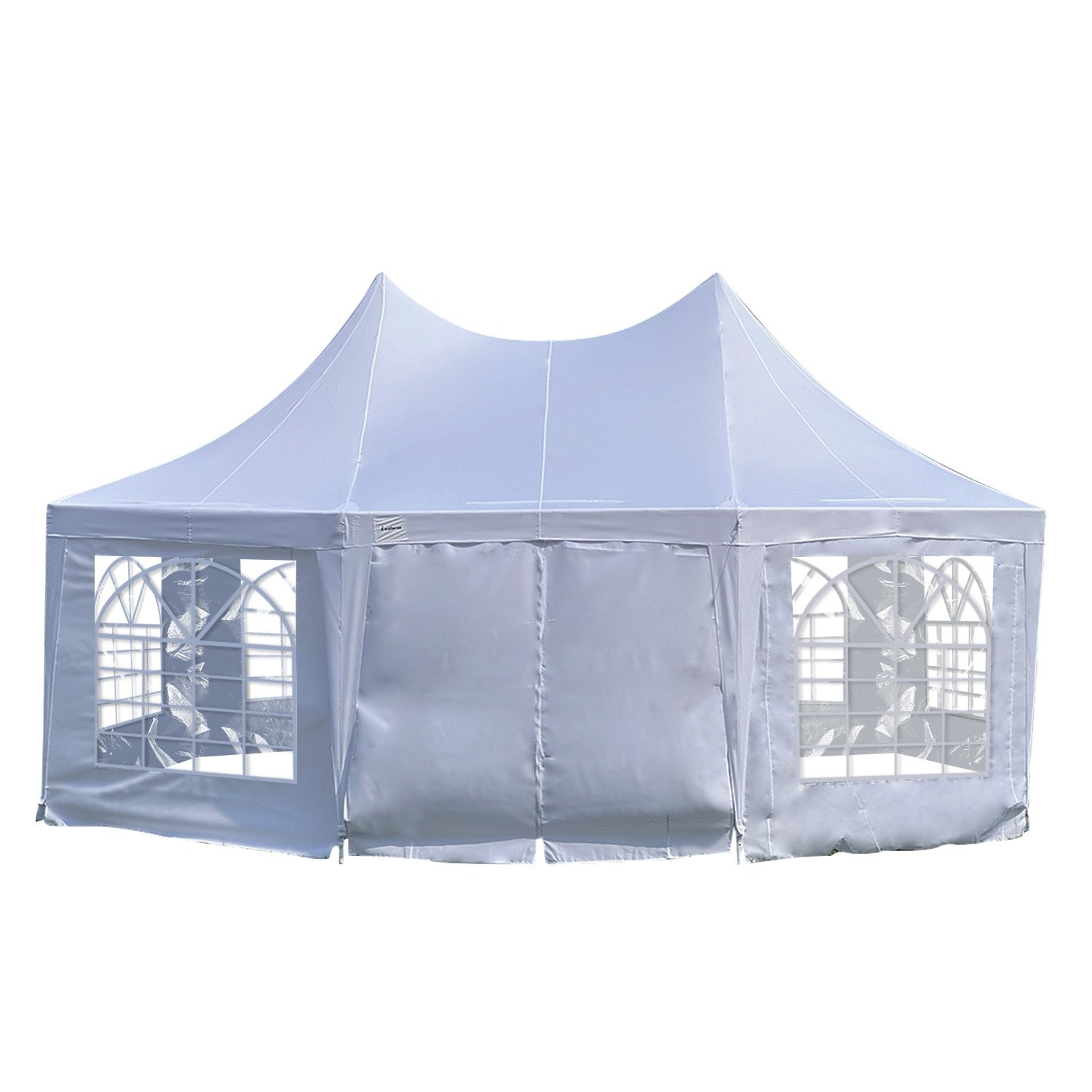 Elegant 6x4.5m Wedding Gazebo, PVC, Church Windows