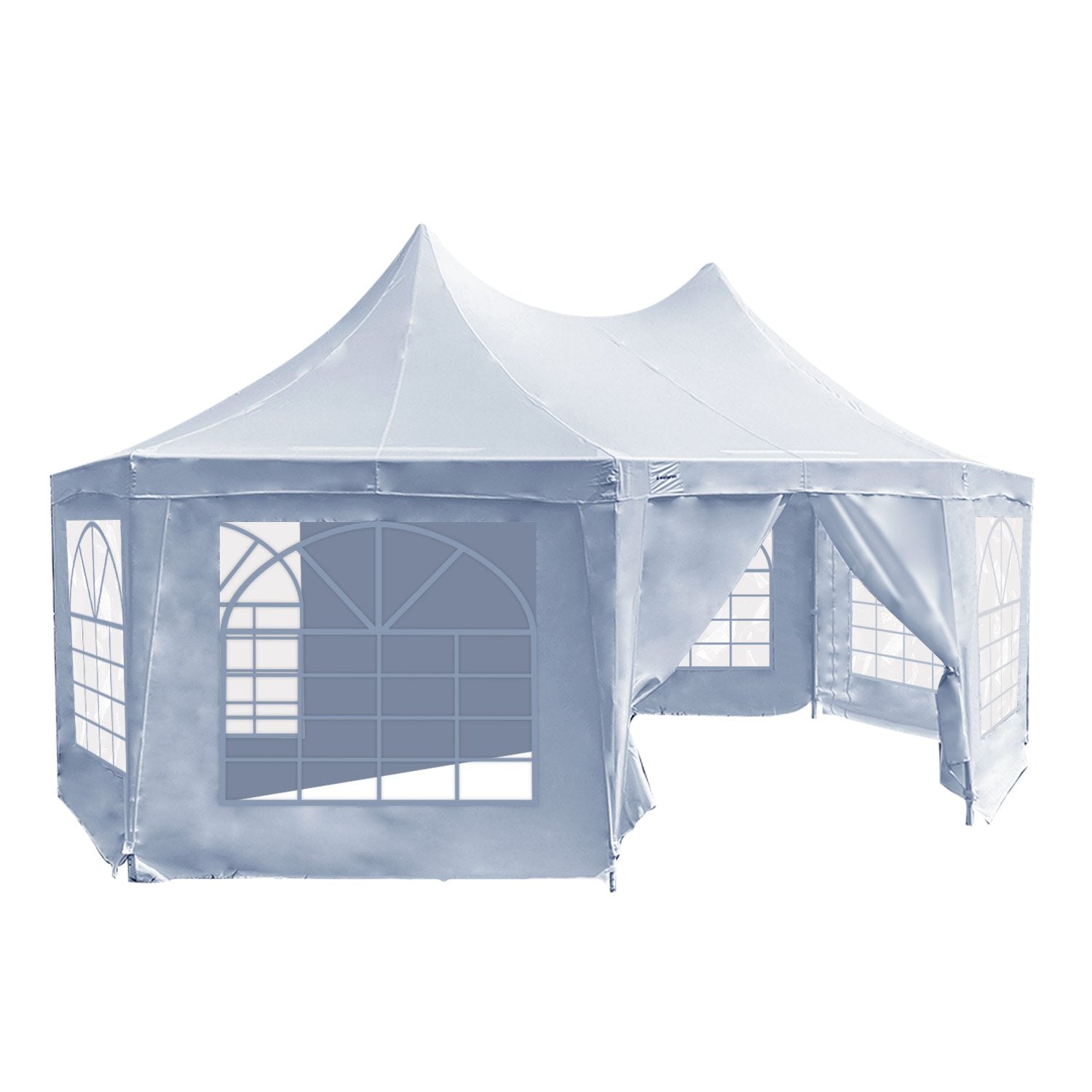 Elegant 6x4.5m Wedding Gazebo, PVC, Church Windows