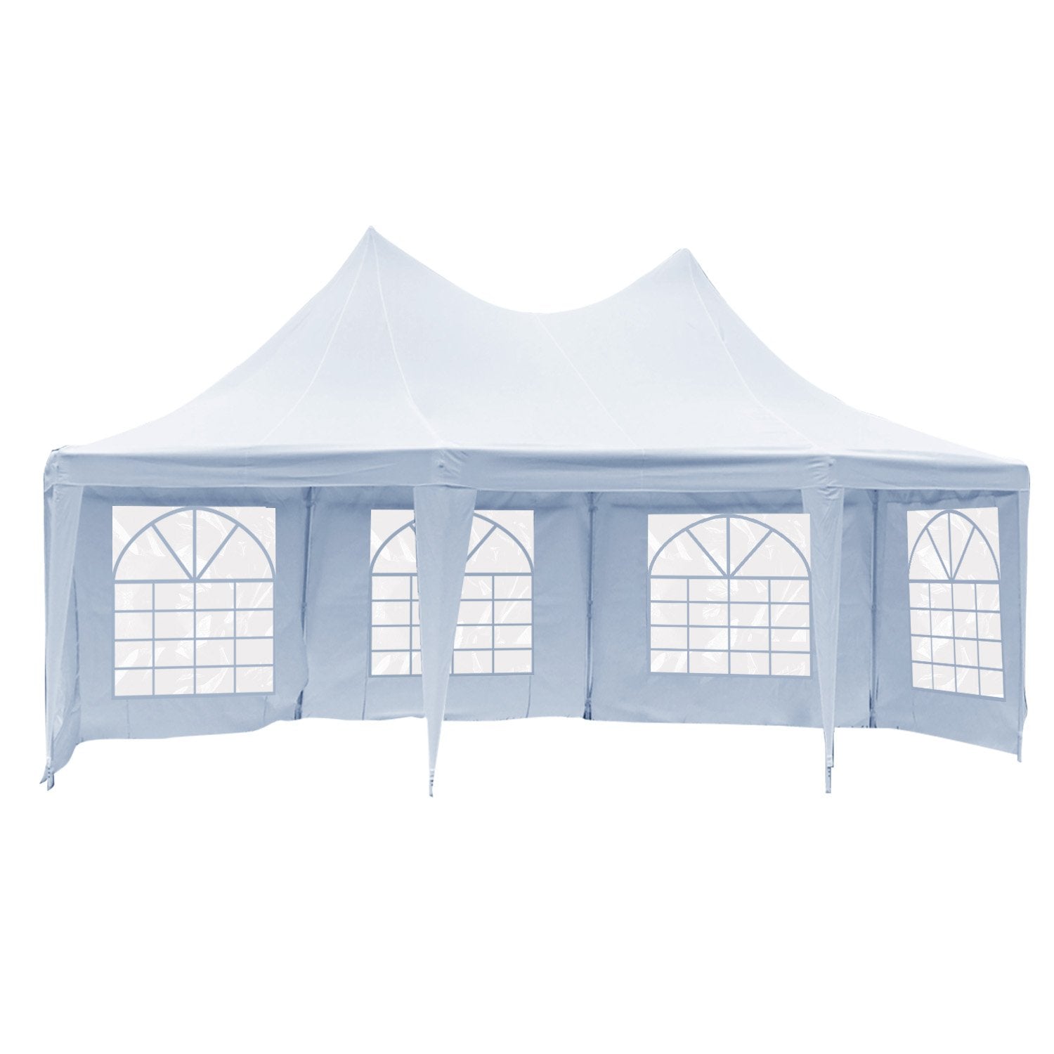 Elegant 6x4.5m Wedding Gazebo, PVC, Church Windows