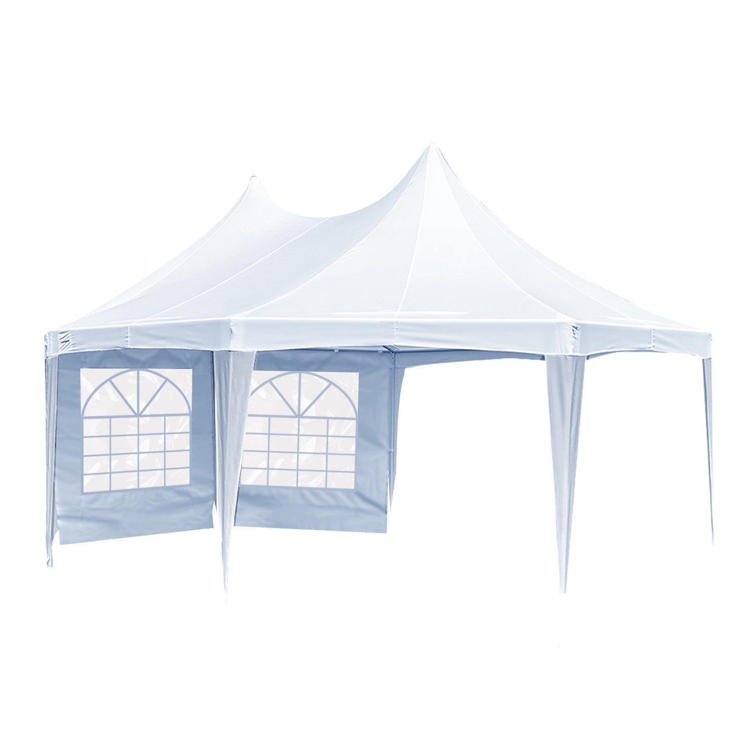 Elegant 6x4.5m Wedding Gazebo, PVC, Church Windows