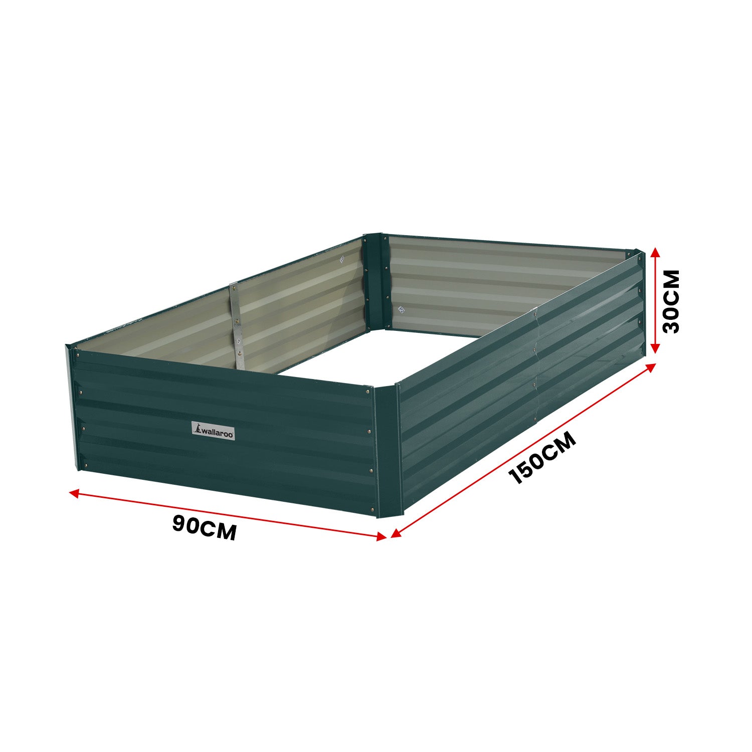 Corrosion-Resistant Galvanized Garden Bed 150x90x30cm Wallaroo