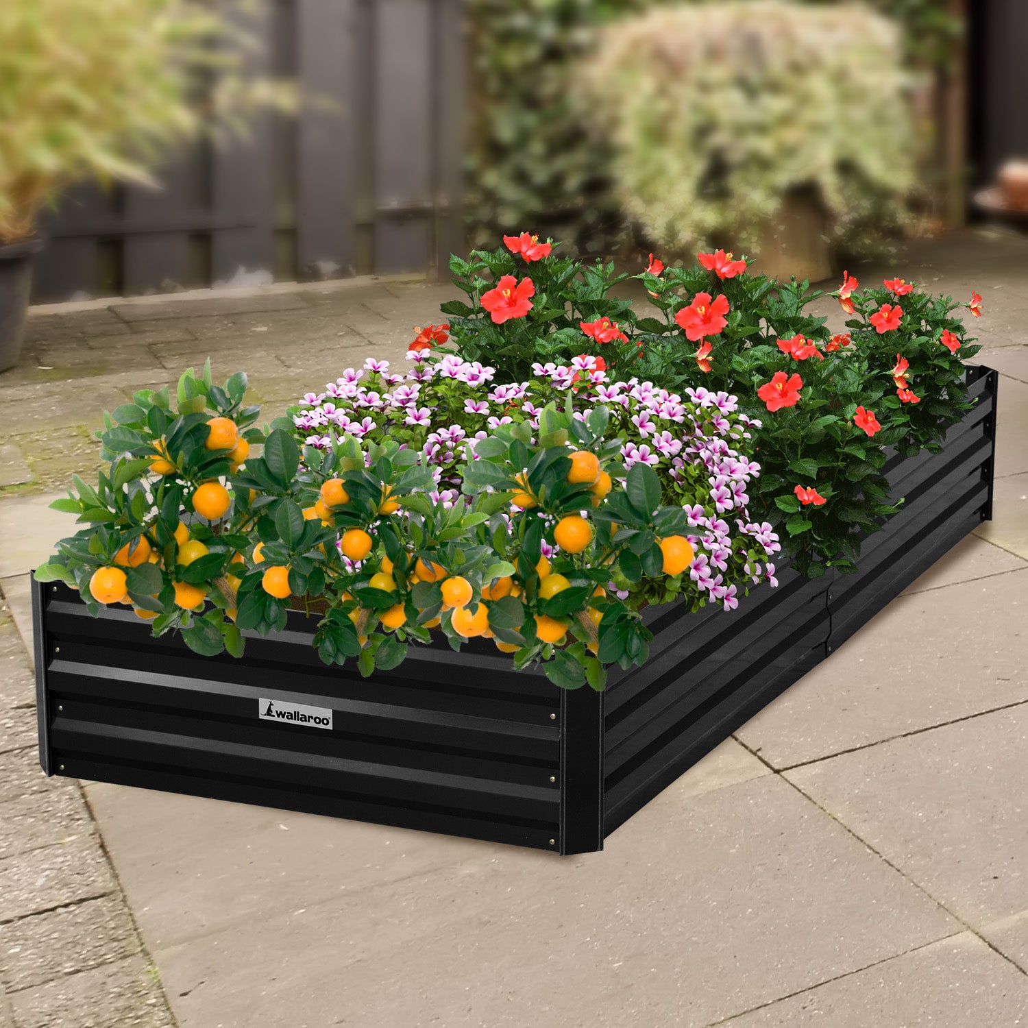 Anti-Rust Galvanized Steel Garden Bed 210x90x30cm