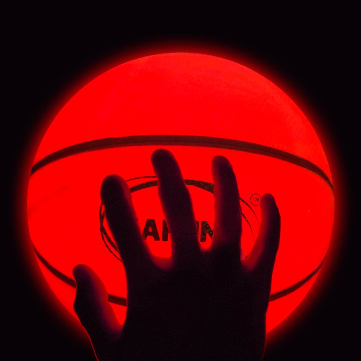 LED Glow Mini Basketball, Size 3, Durable Finish, Kahuna