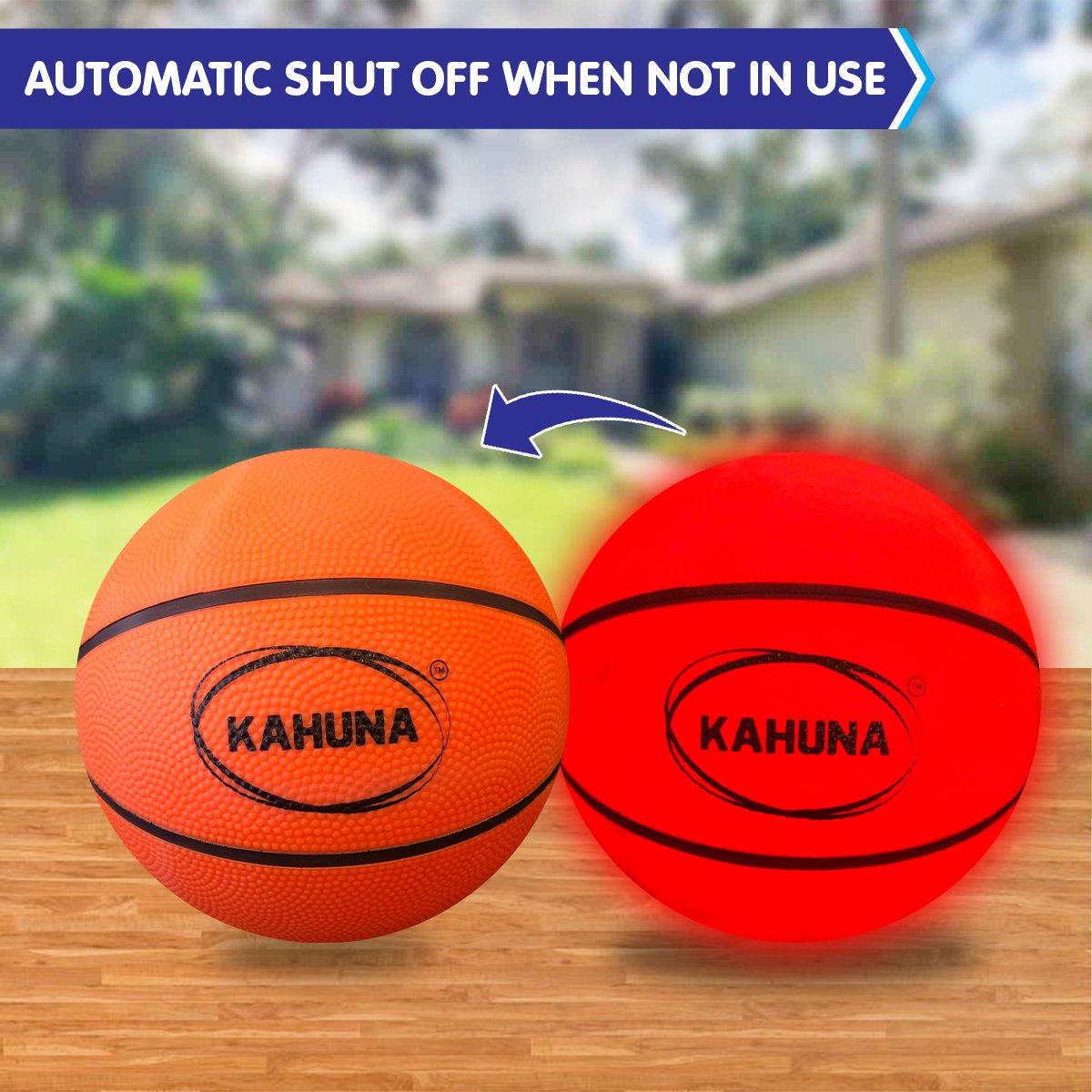 LED Glow Mini Basketball, Size 3, Durable Finish, Kahuna