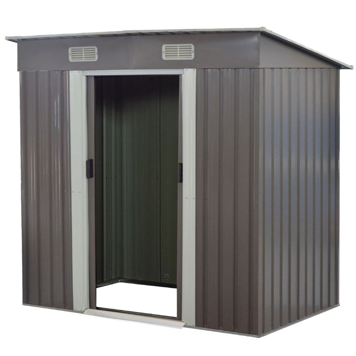 Rust-Resistant 4x6 Garden Shed with Ventilation & Sliding Doors