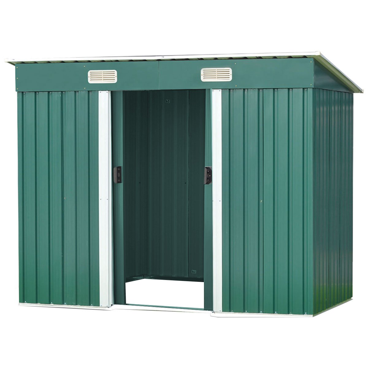 Weather-Resistant 4x6 Garden Shed w/ Ventilation, 2 Doors