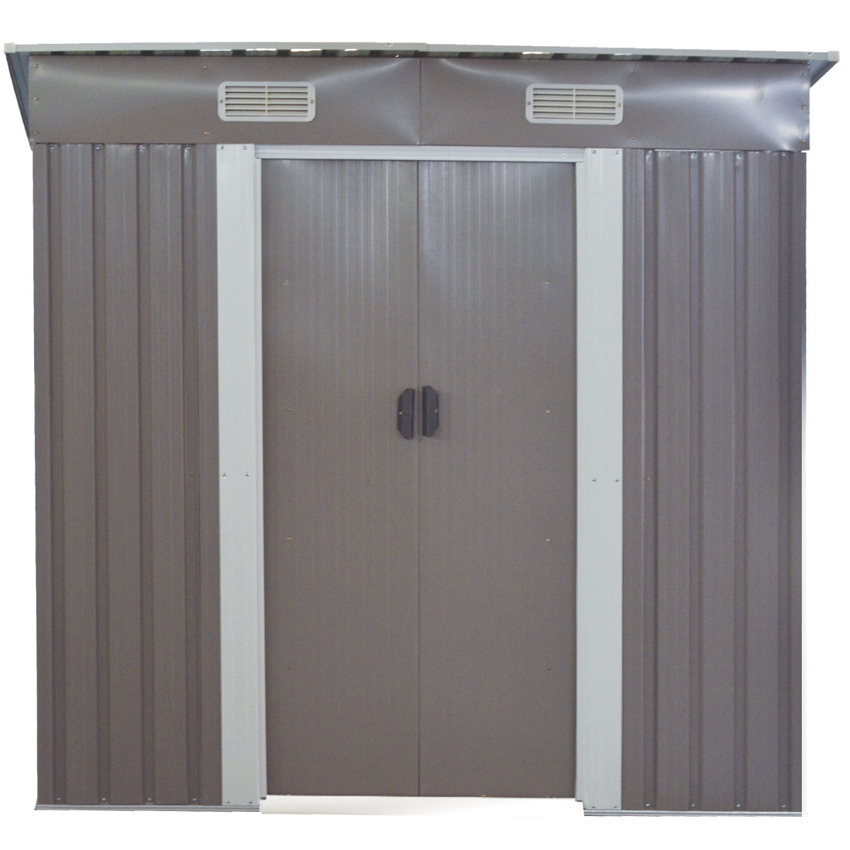 Weather-Resistant 4x6 Steel Garden Storage Shed with Vents