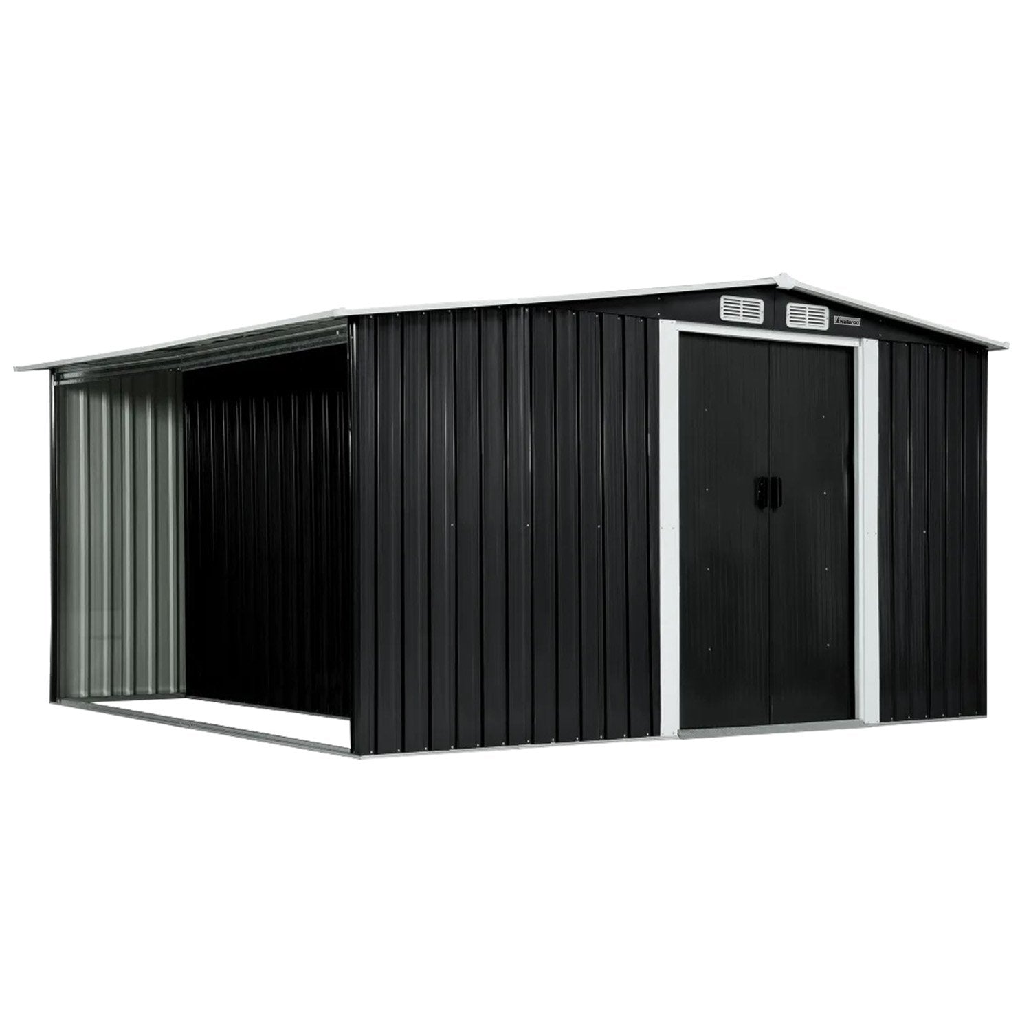 23 Gauge Steel Garden Shed with Ventilation 10x8 FT - Wallaroo