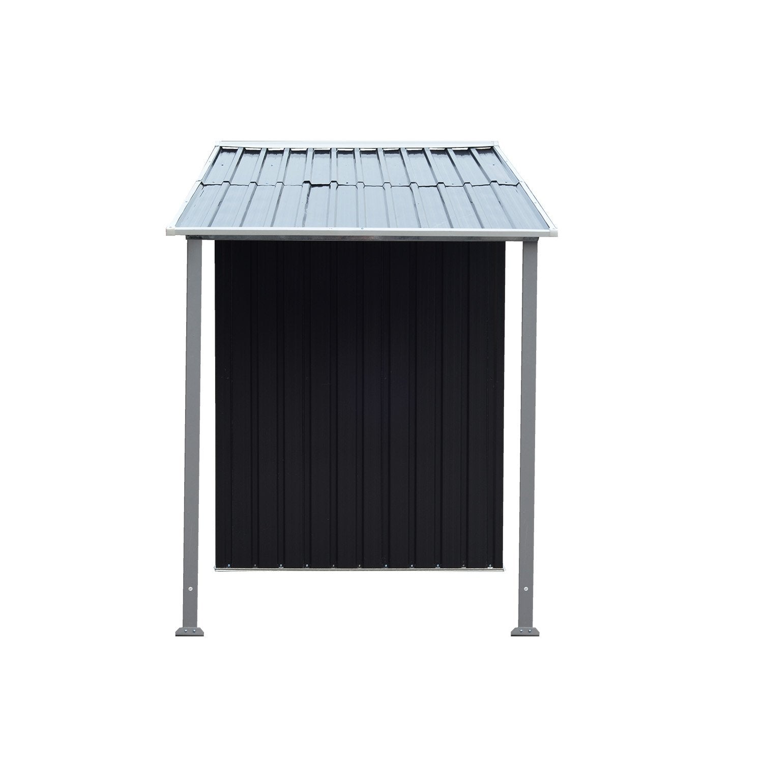 Quick Assembly Zinc Steel Garden Shed 4x8ft with Ventilation