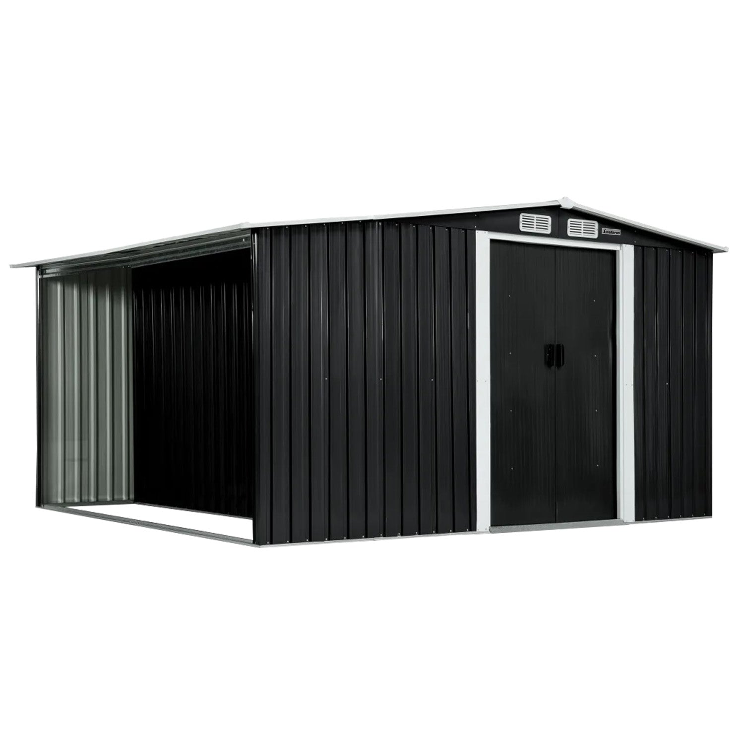 Corrosion-Resistant 6x8FT Steel Garden Shed with Storage