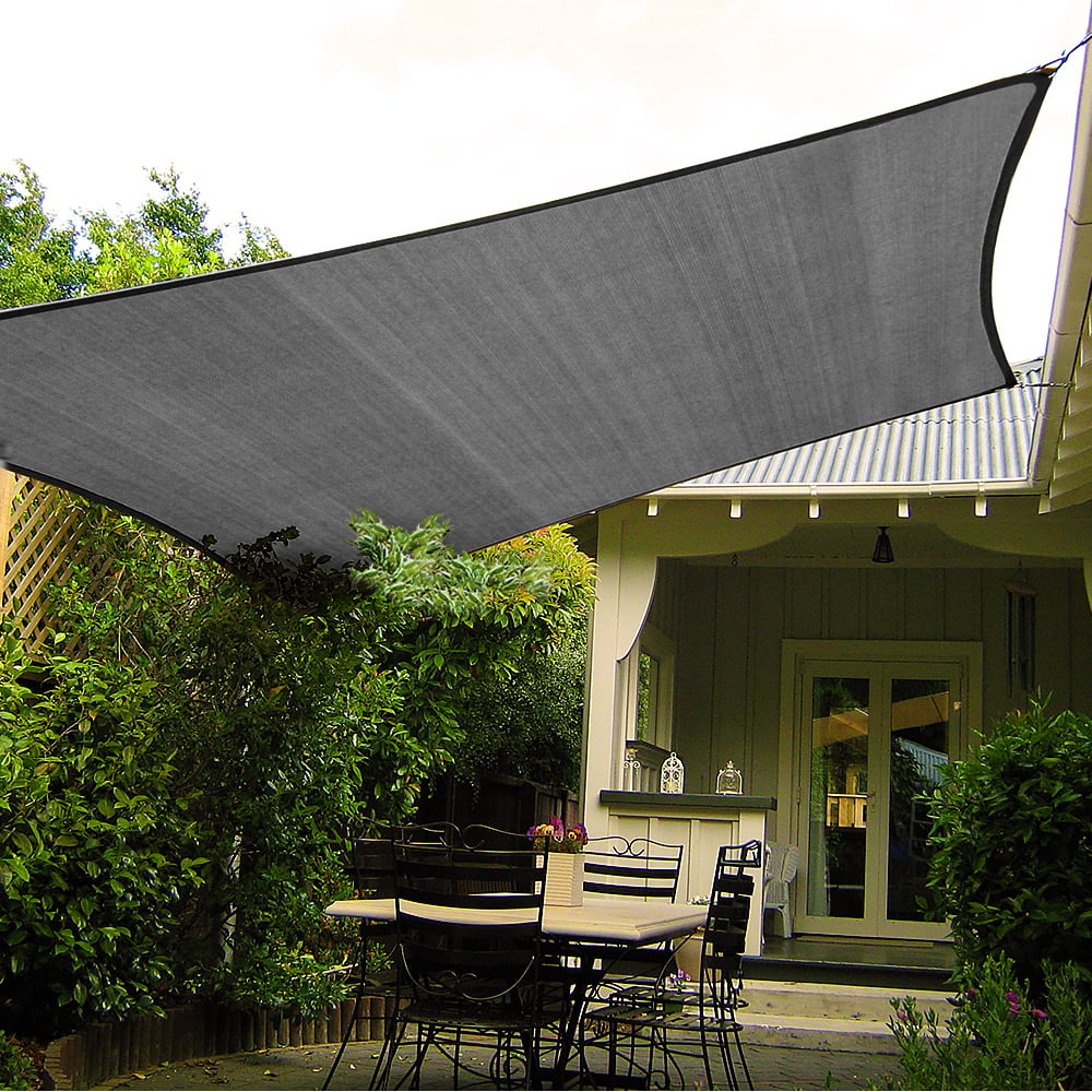 UV-Blocking Breathable Rectangular Shade Sail 3x2.5m - Grey