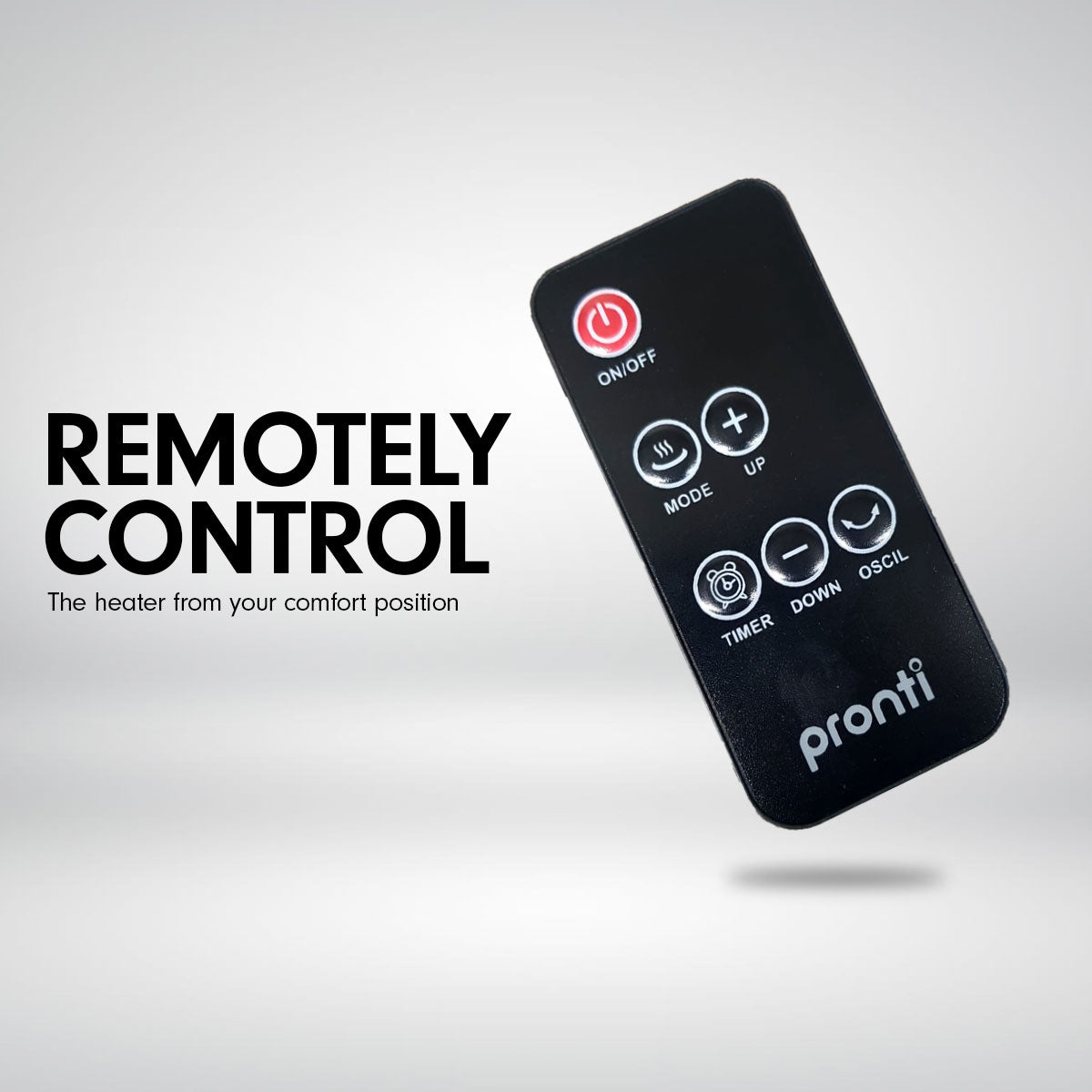 Remote-Controlled Ceramic Tower Heater with Timer - Pronti